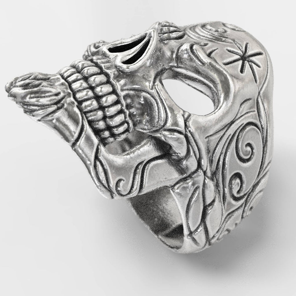 Memento Mori Skull Ring Handcrafted Elegance