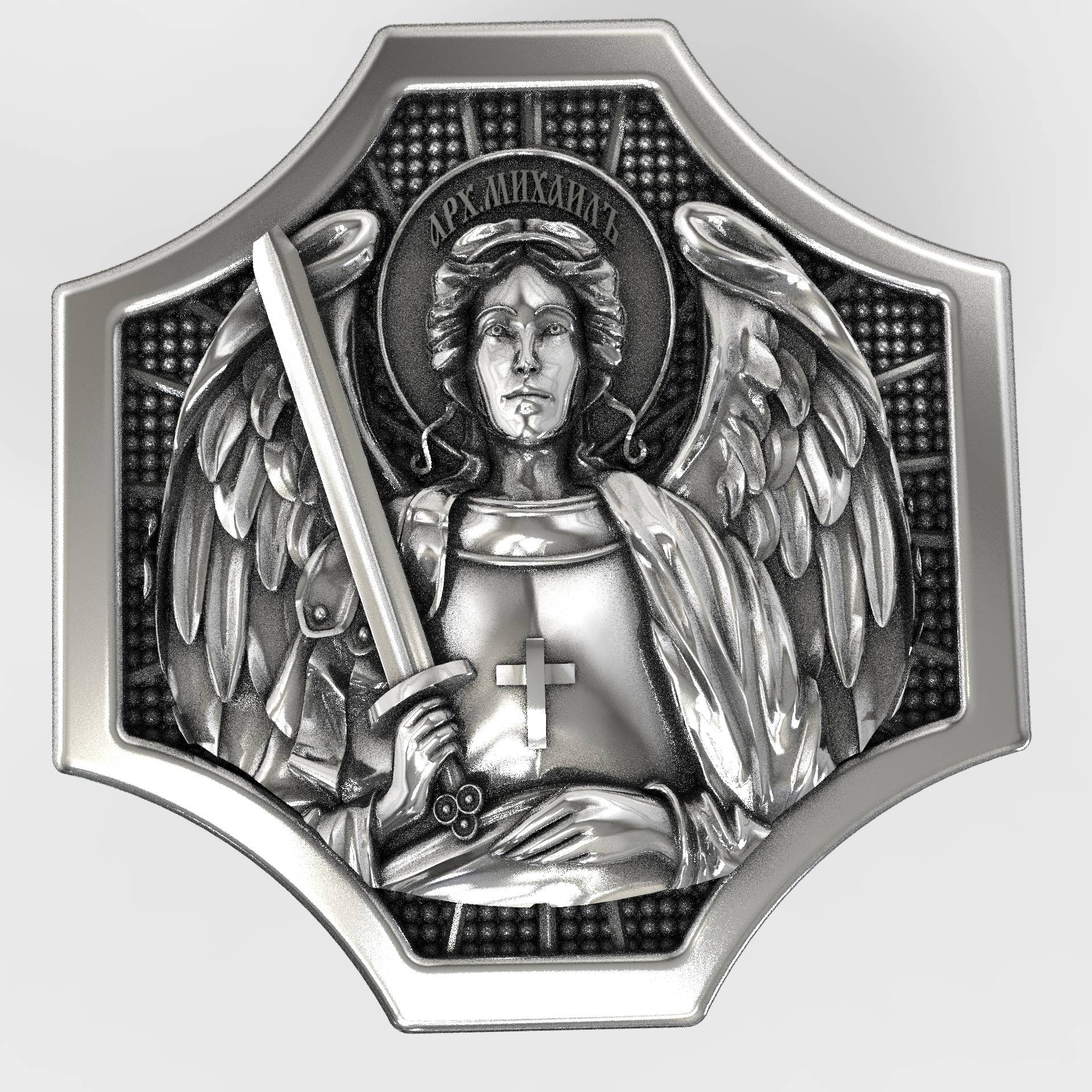 Christian Saint Michael  Men's Religious Signet Ring