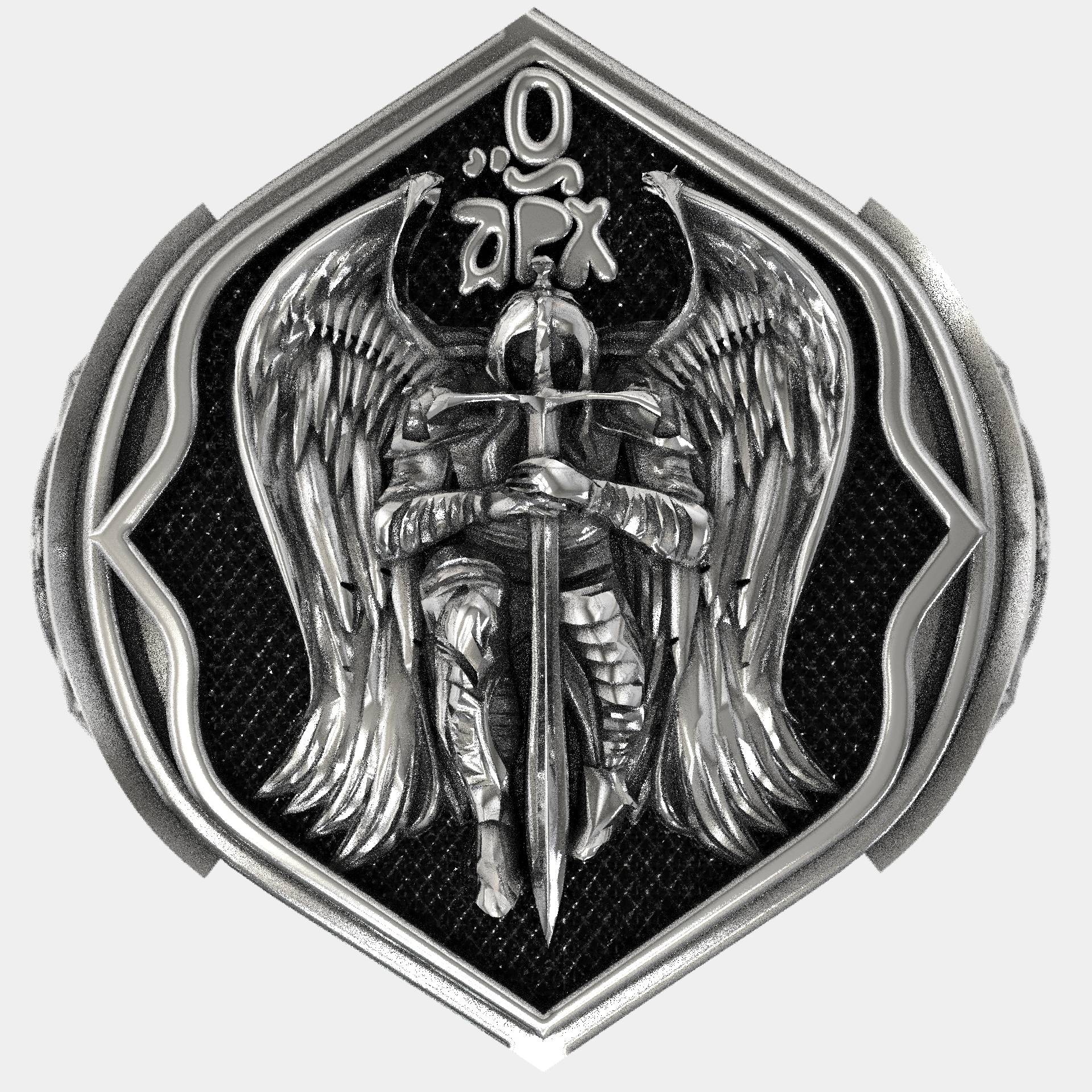 Protection Signet Ring For Men With Archangel Michael