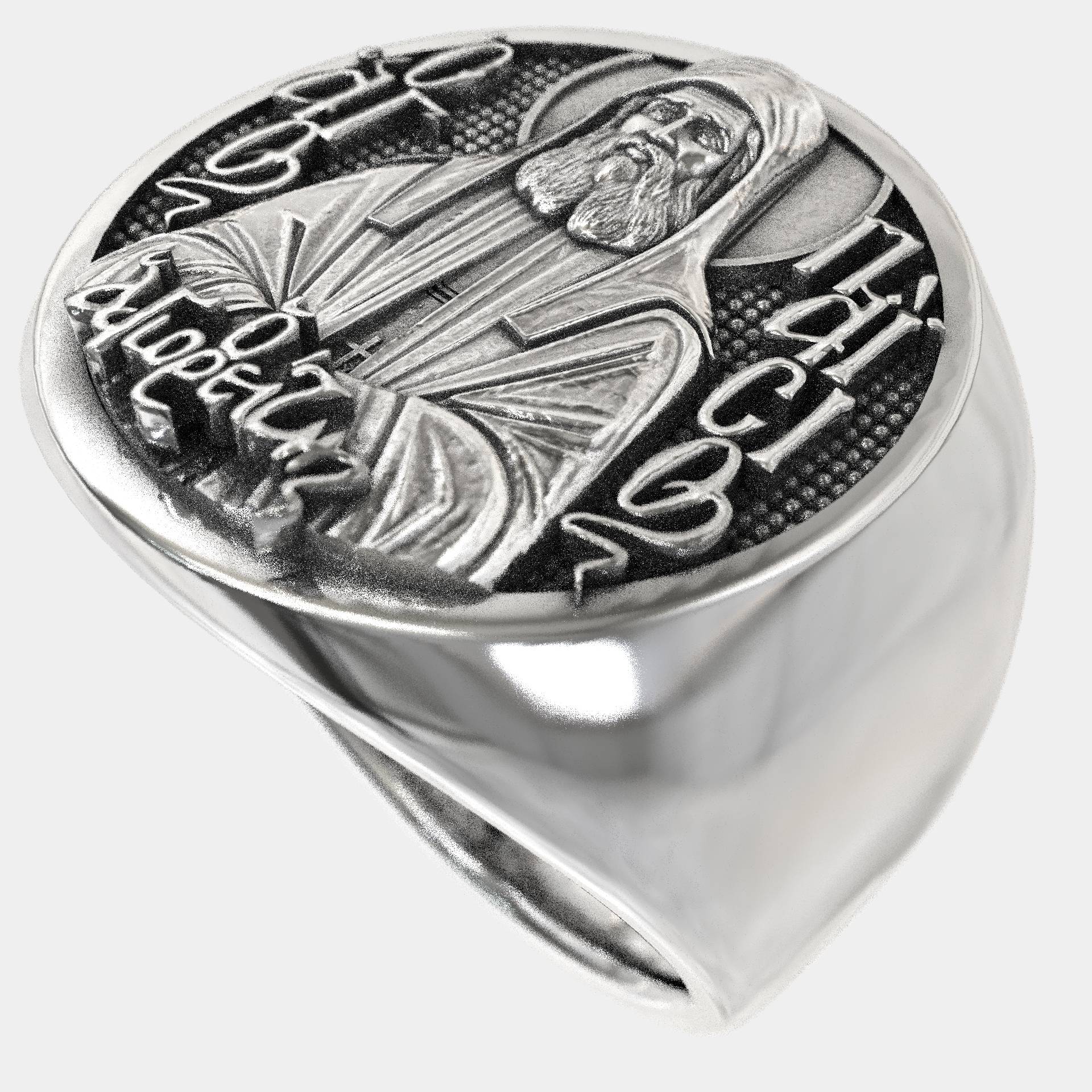 St. Paisios Greek Orthodox Silver Ring