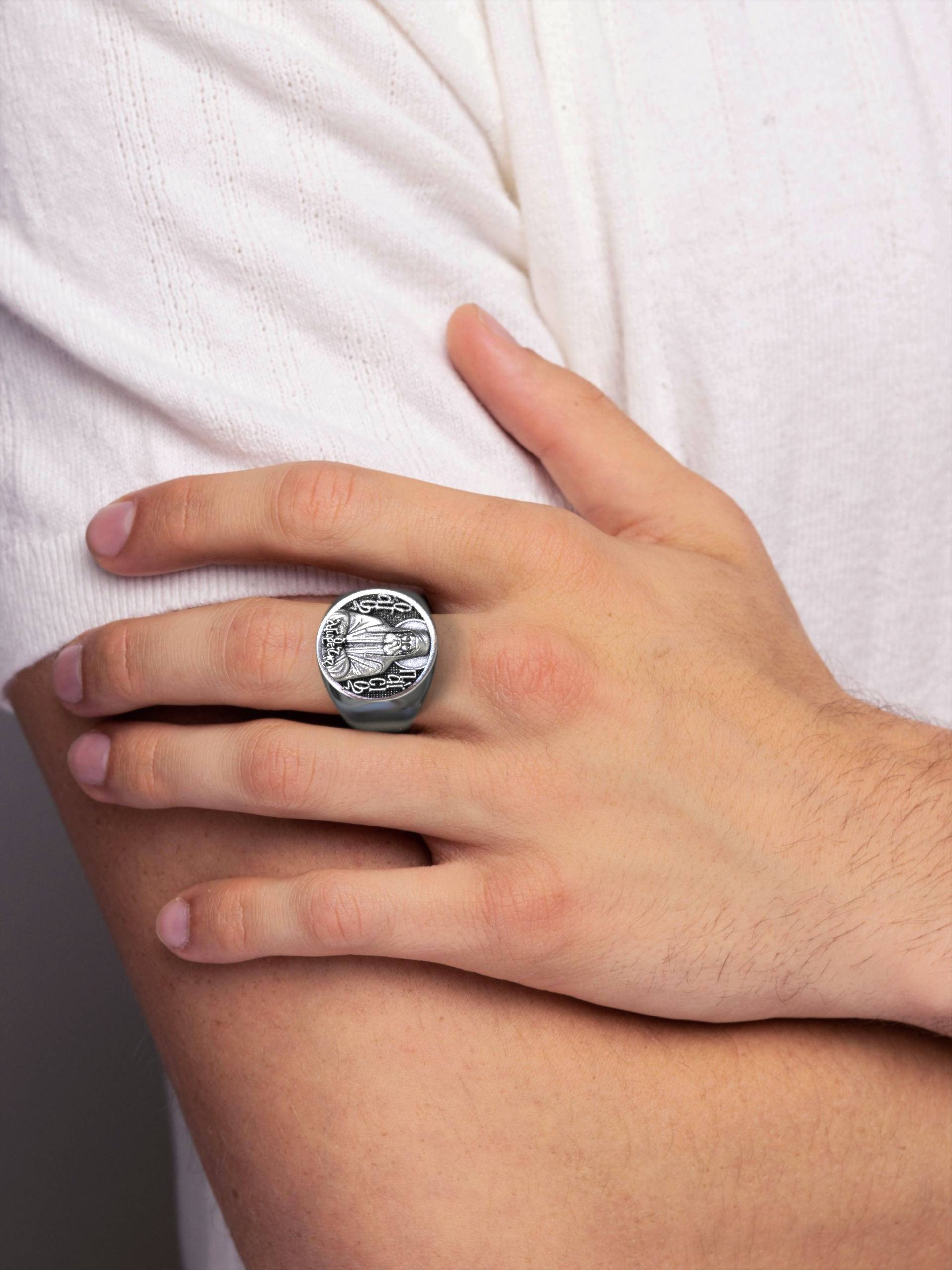 St. Paisios Greek Orthodox Silver Ring