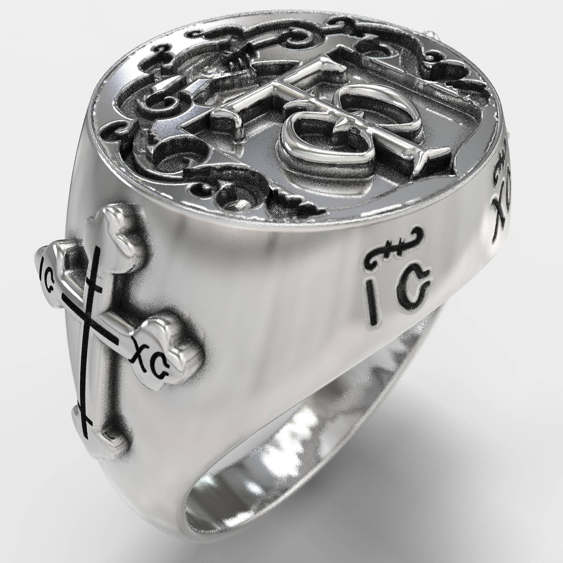 Magnificent Christian Knights Templar Signet Ring