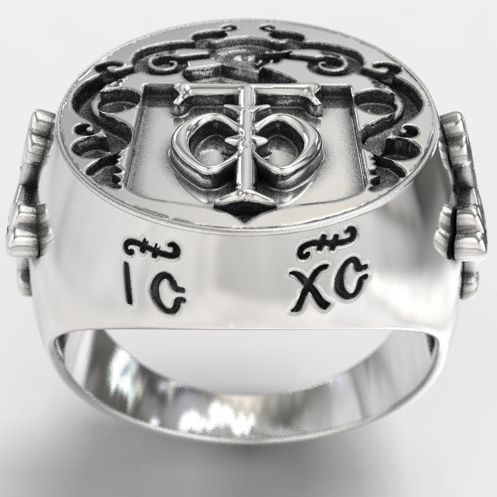 Magnificent Christian Knights Templar Signet Ring