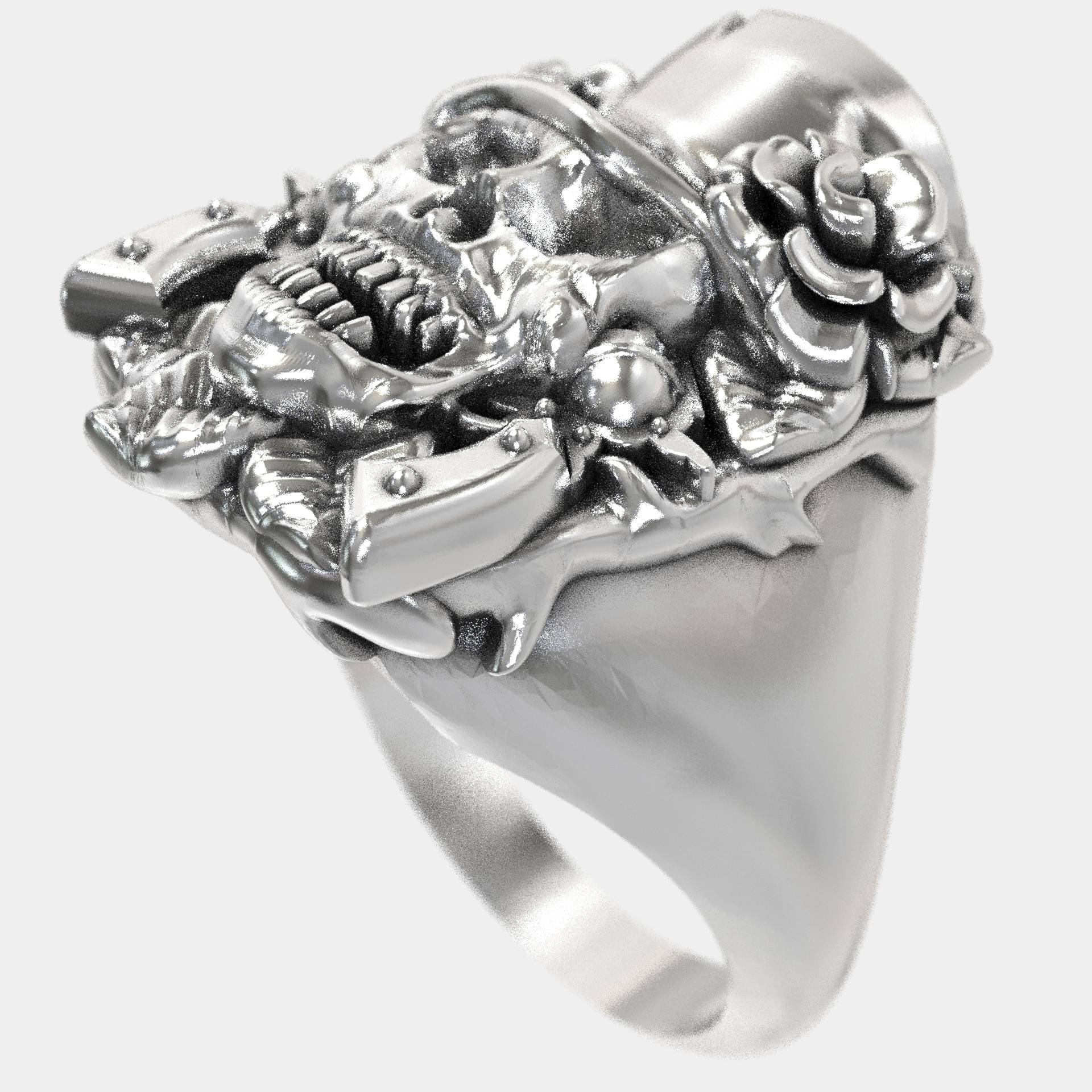 Paradise City Skull Statement Ring