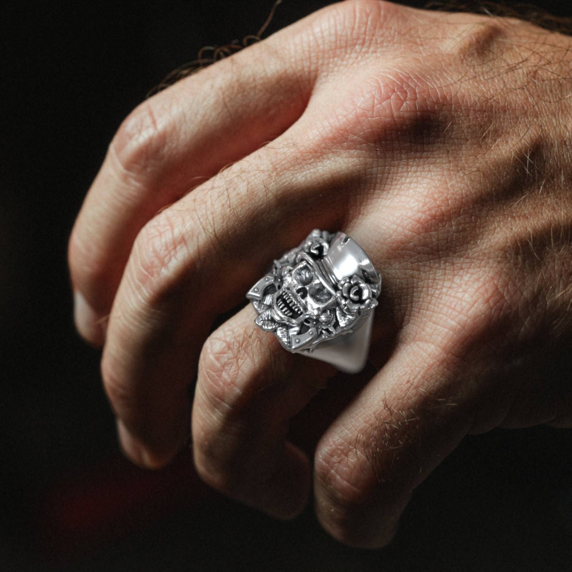 Paradise City Skull Statement Ring