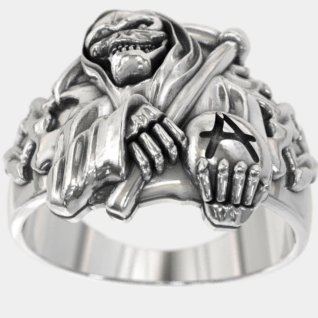 Reaper's Rebellion Silver Biker Ring