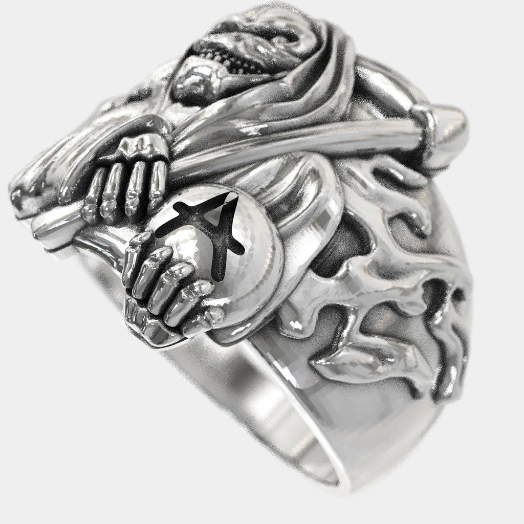 Reaper's Rebellion Silver Biker Ring