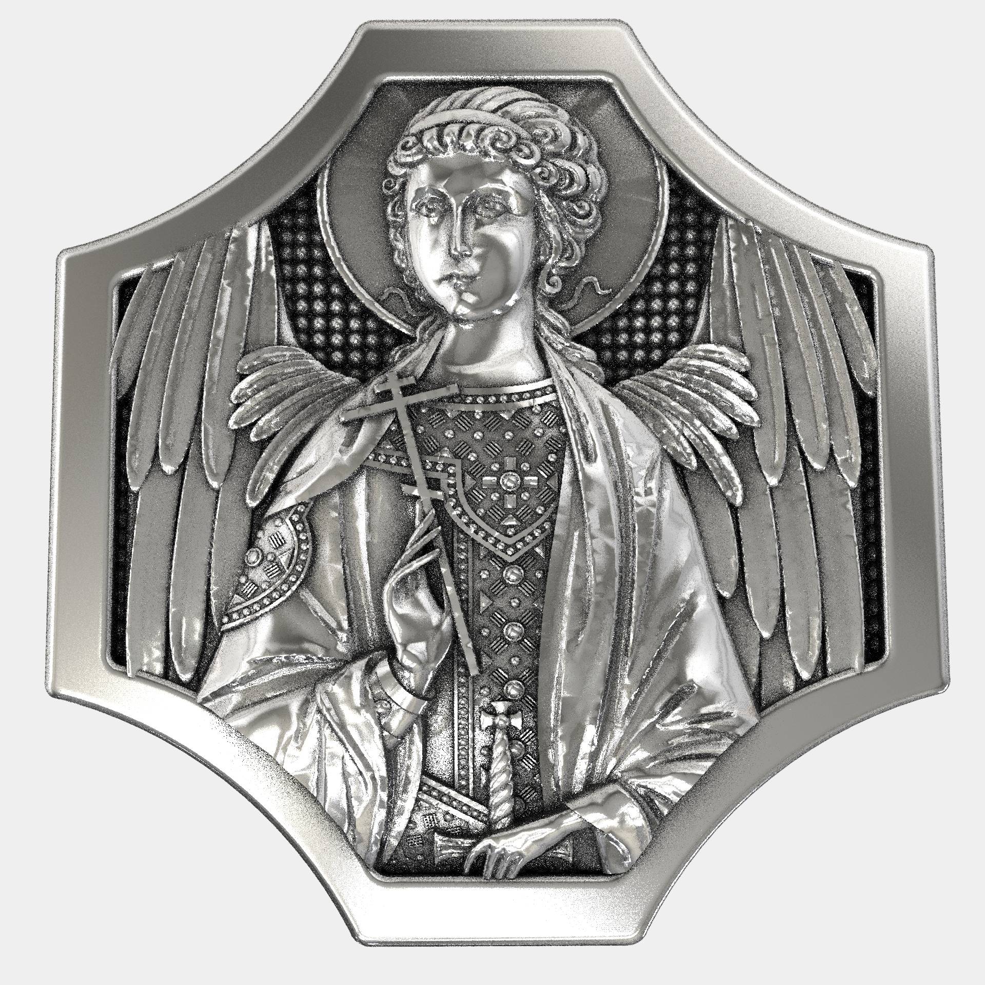 Archangel Michael Cross Protector Signet Ring