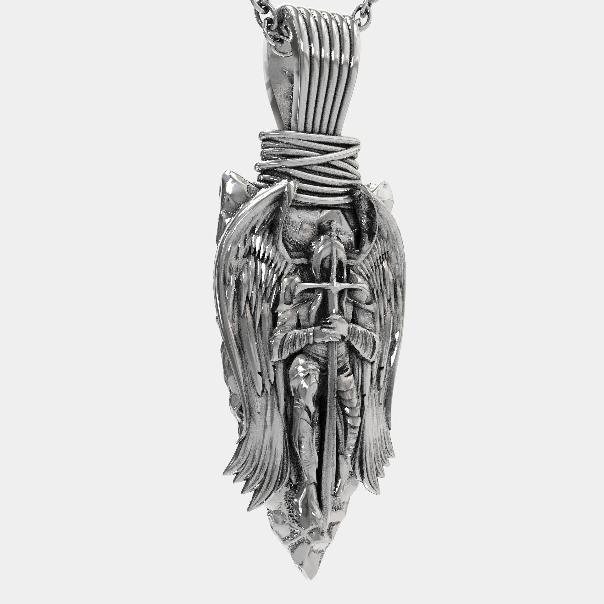 Christian St Michael Religious Guardian Necklace