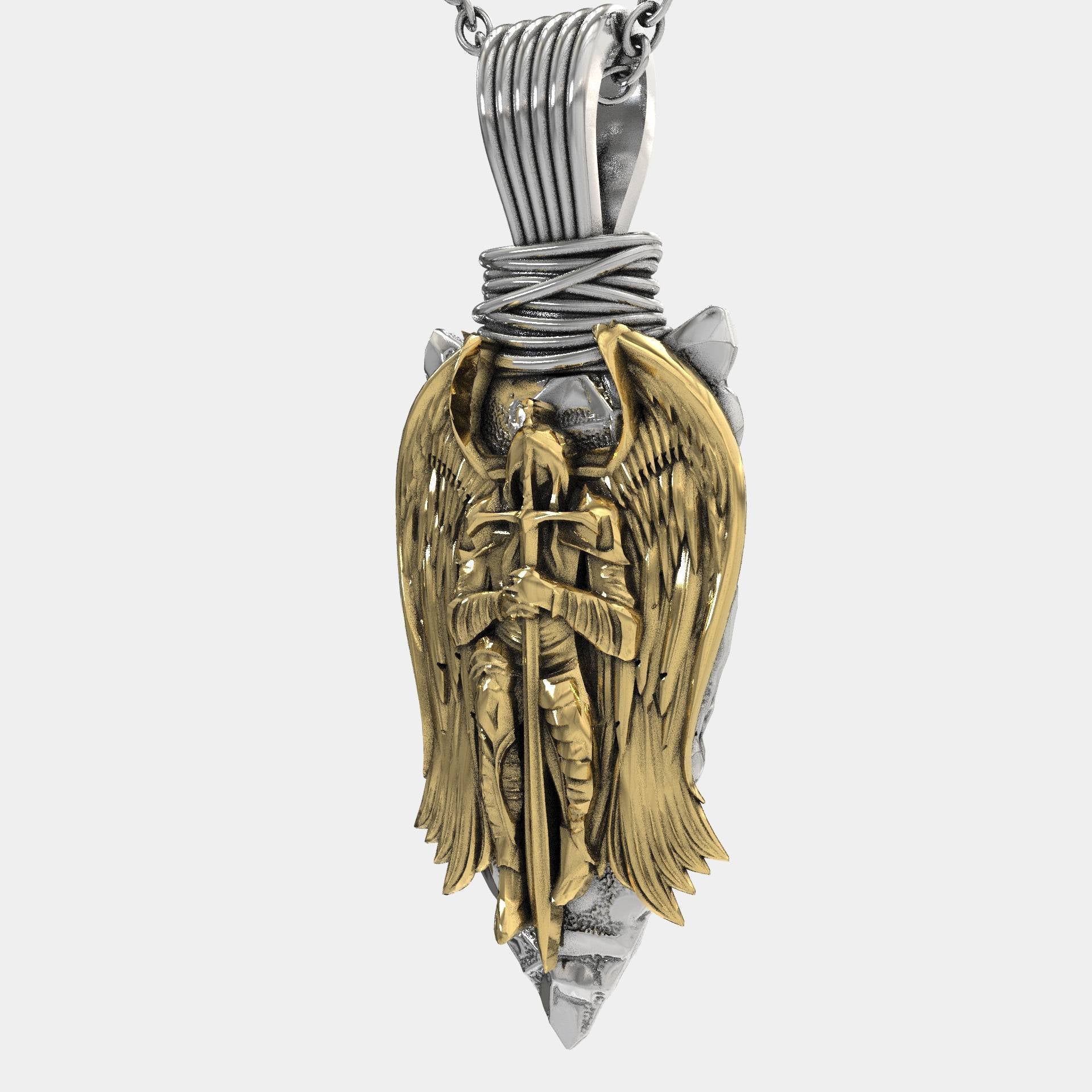 Christian St Michael Religious Guardian Necklace