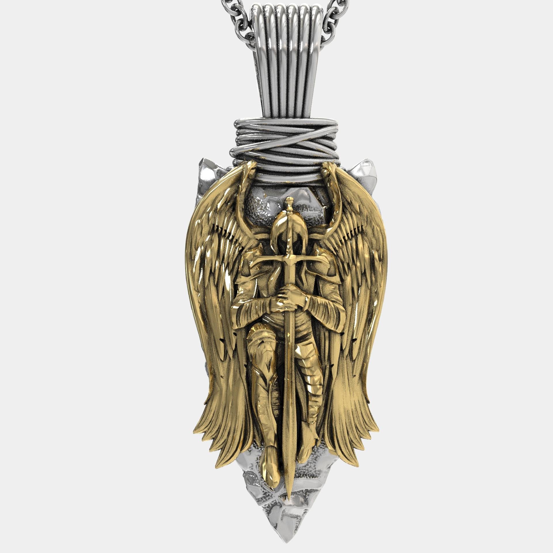 Christian St Michael Religious Guardian Necklace