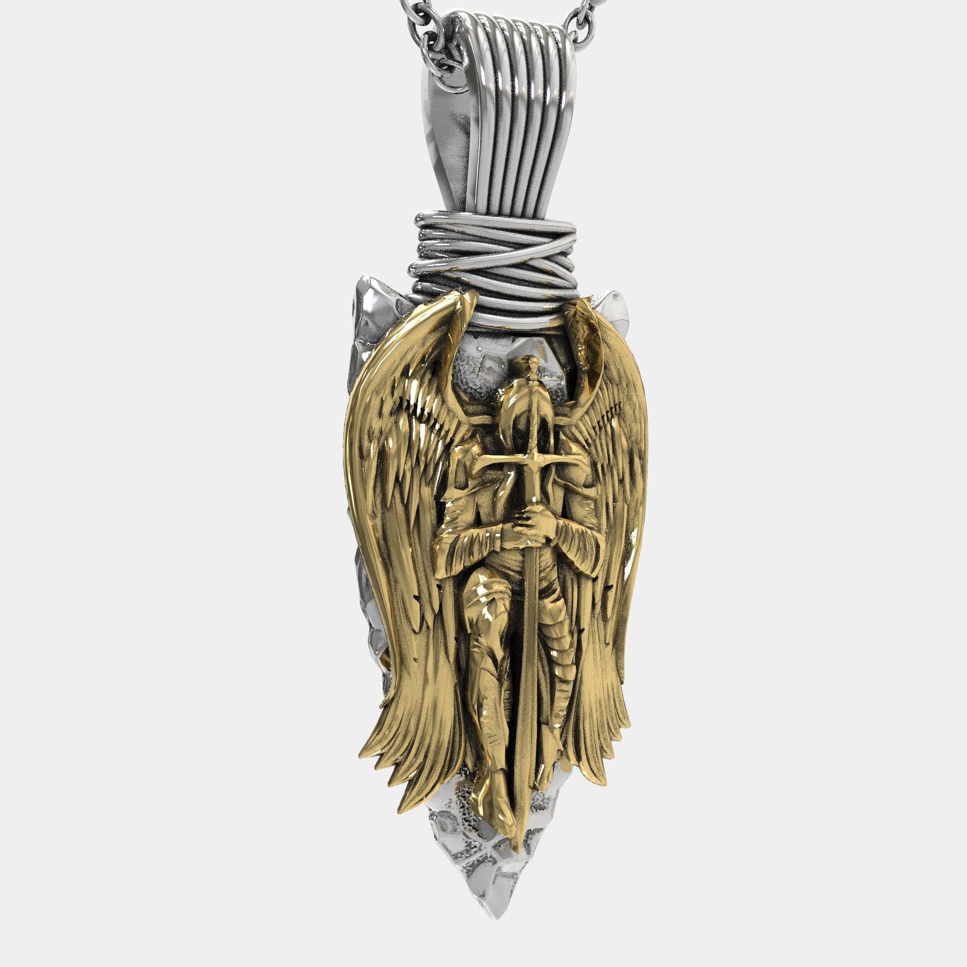 Christian St Michael Religious Guardian Necklace