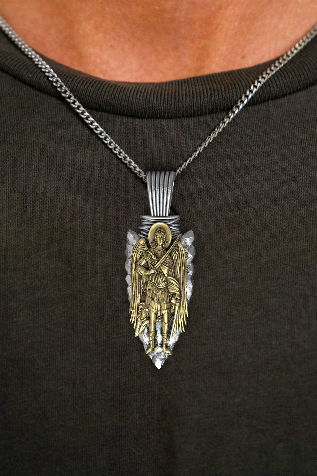 Christlicher Anhänger St. Michael, göttlicher Wächter