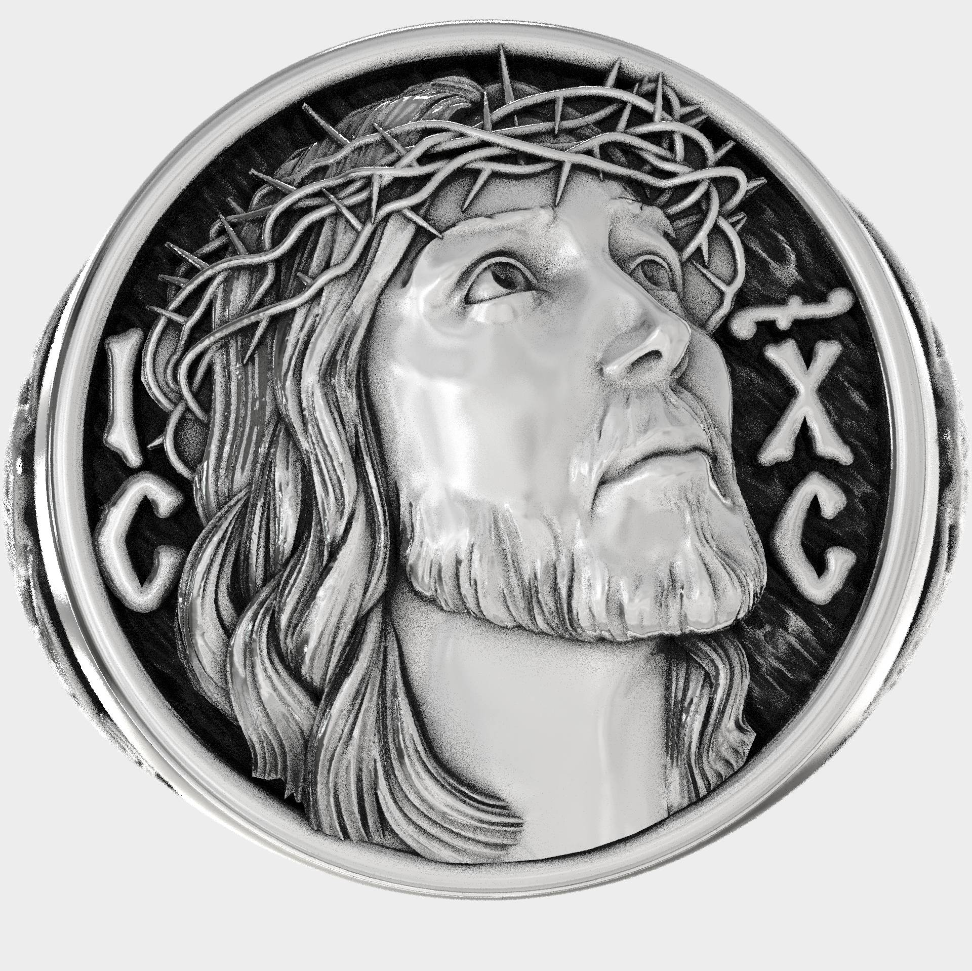 Christian Men's Jesus Faith Signet Ring