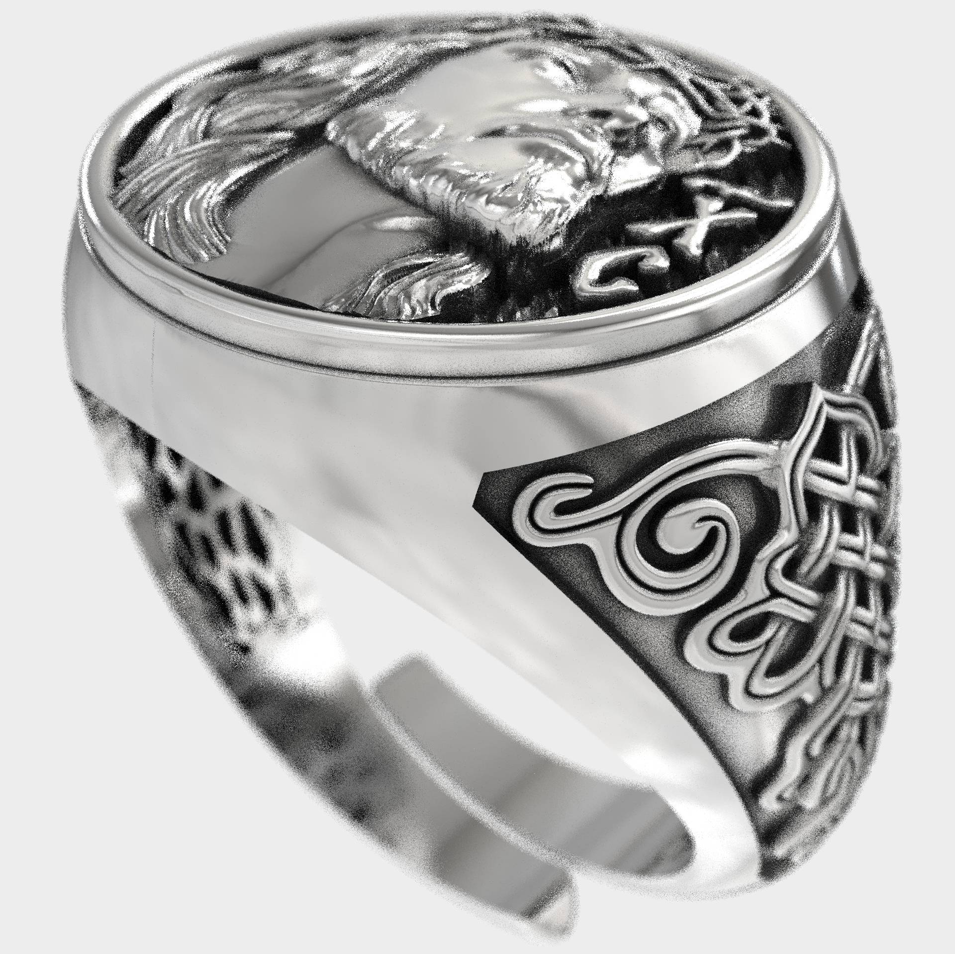 Christian Men's Jesus Faith Signet Ring