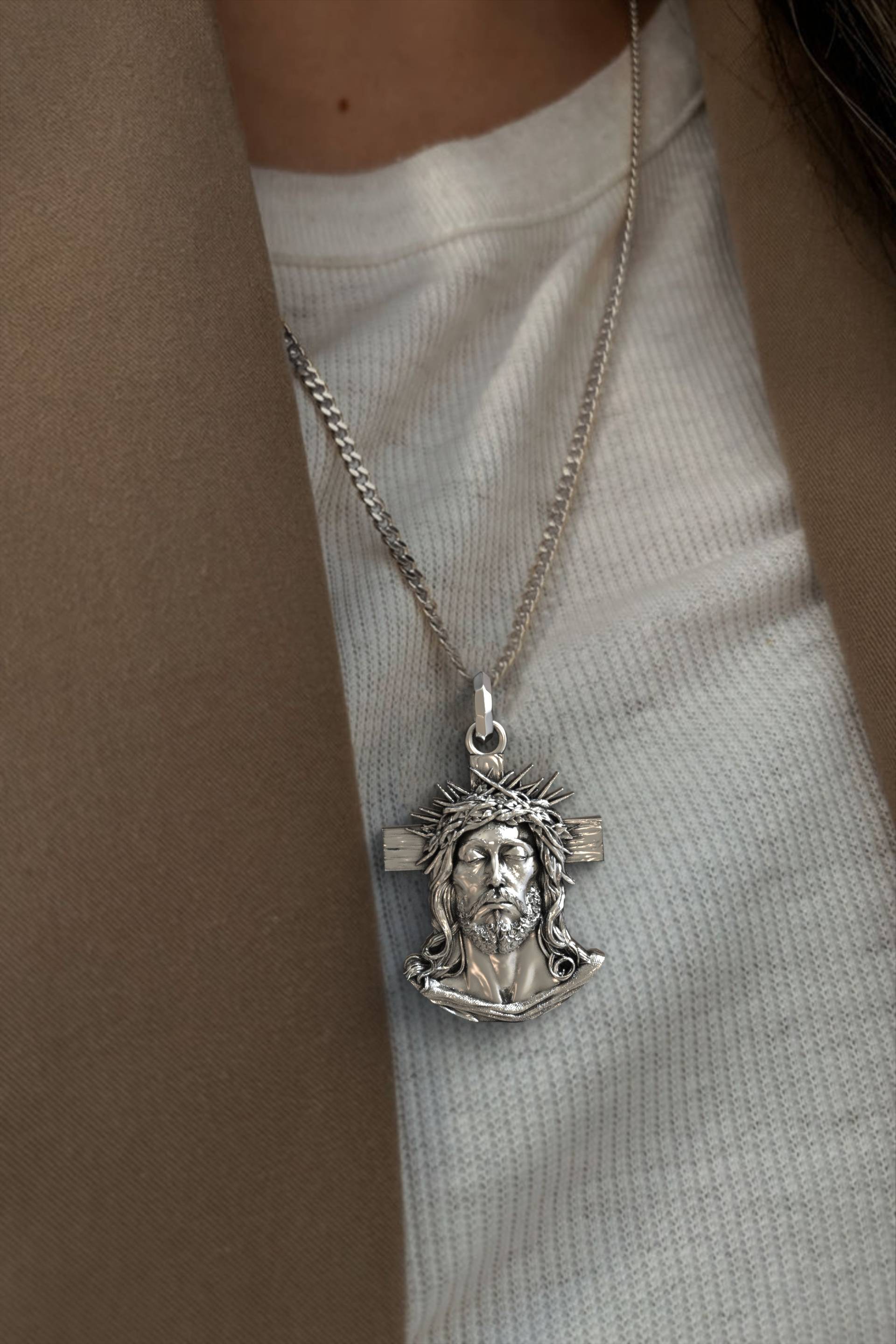 Unique Jesus Cross Christian Pendant