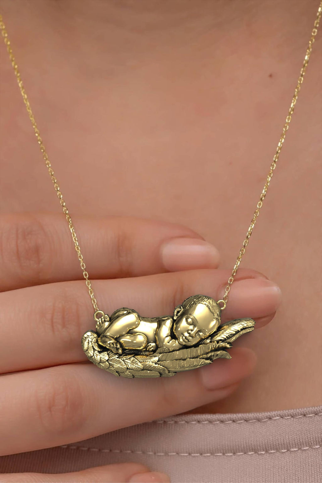 Sleeping Baby Necklace  Perfect Gift for New Moms