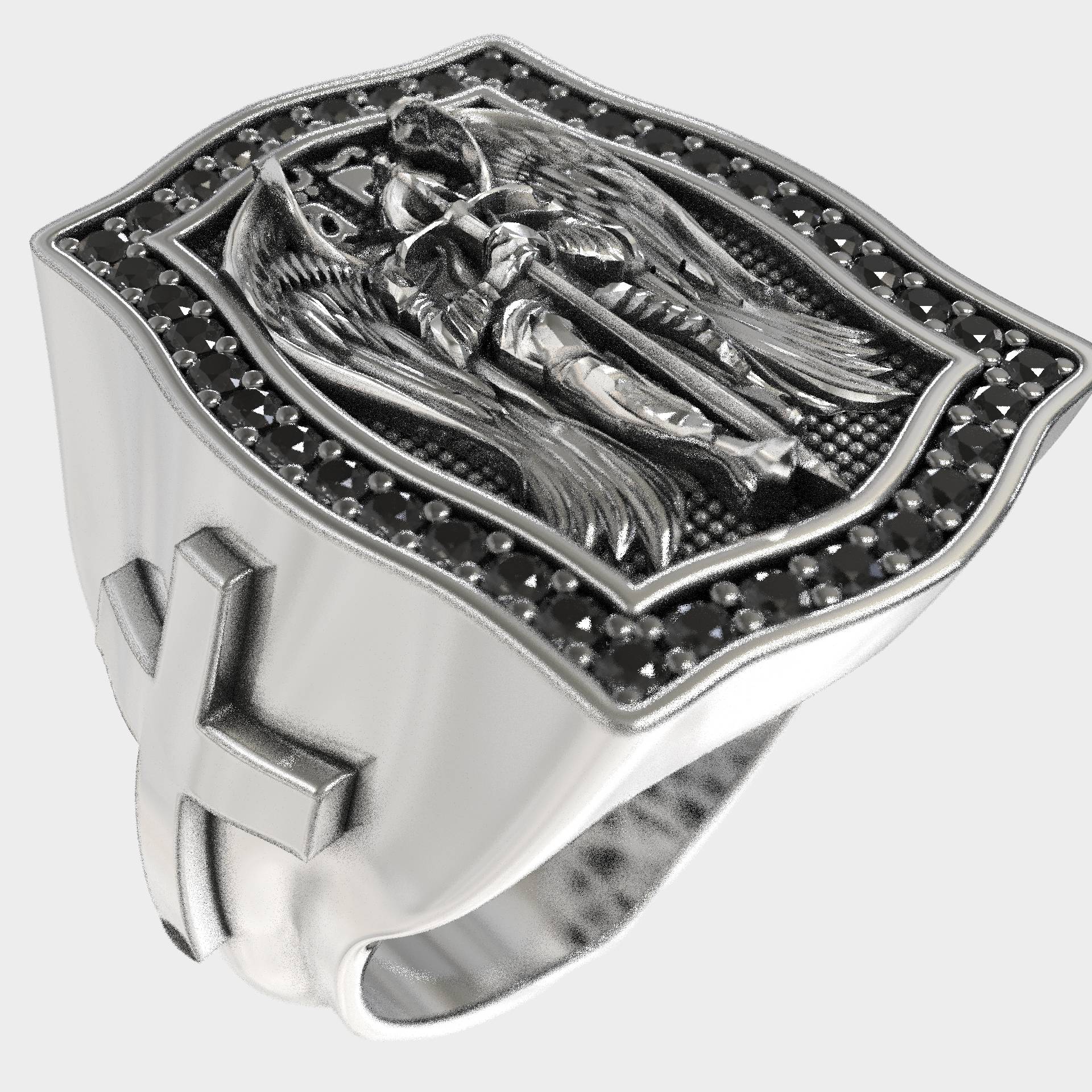 Guardian Archangel Michael 925 Silver Ring
