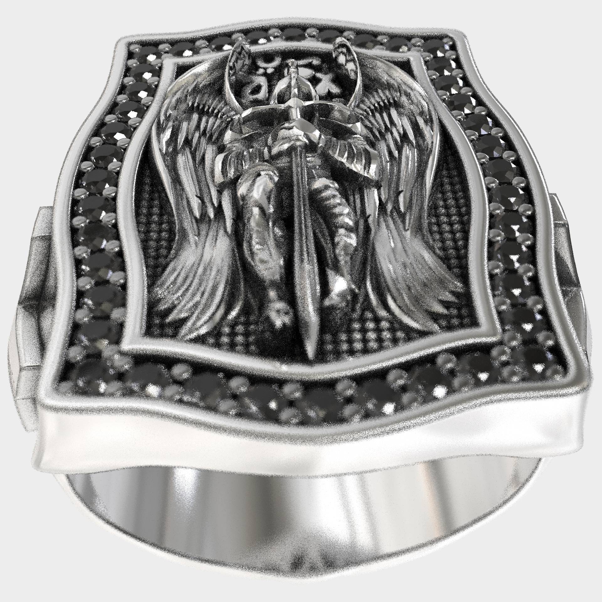 Guardian Archangel Michael 925 Silver Ring