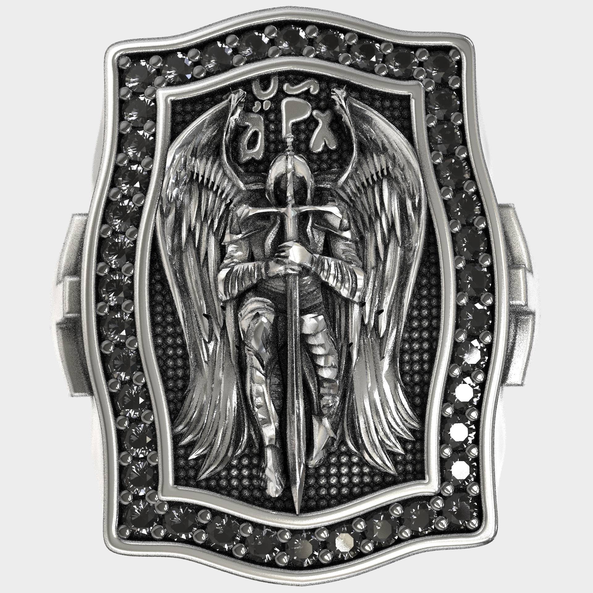 Guardian Archangel Michael 925 Silver Ring