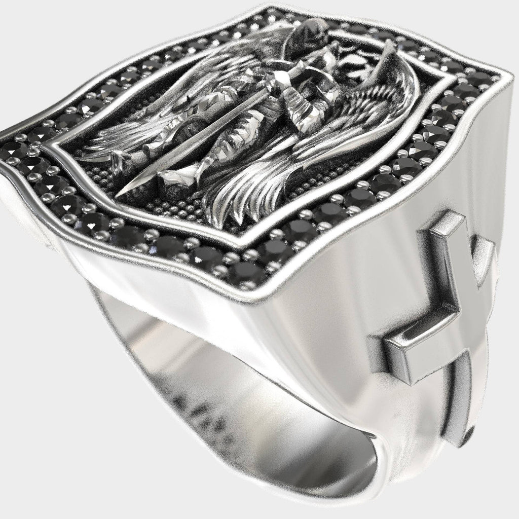 Guardian Archangel Michael 925 Silver Ring