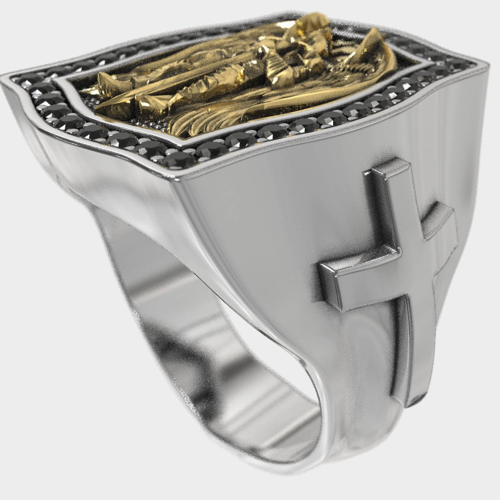 Sacred Guardian Archangel Michael Silver & Bronze Ring