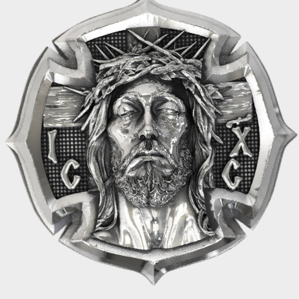 Dad Gift Sacred 925 Silver Jesus Christ Cross Ring