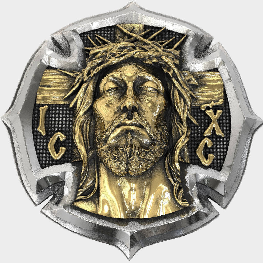 Divine Guardian Dad Gift Silver & Bronze Crucifix Ring