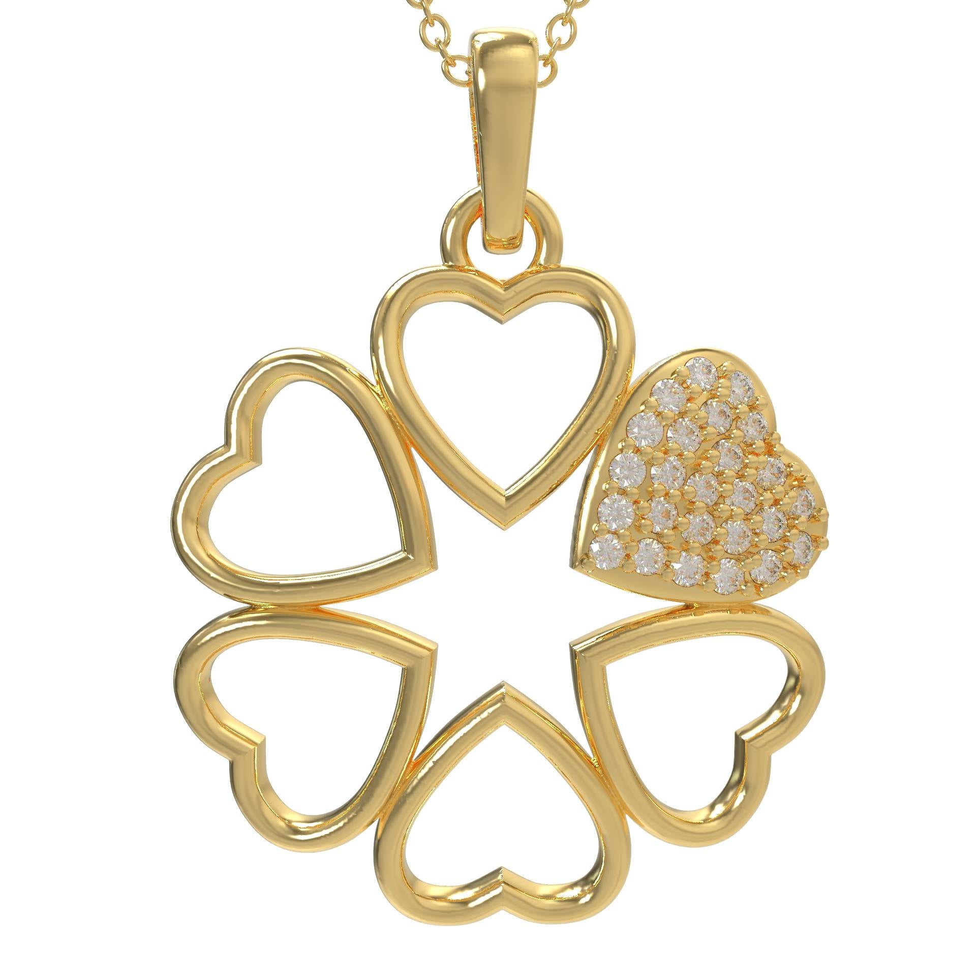 Six Heart Pendant Necklace – Romantic Jewelry Gift