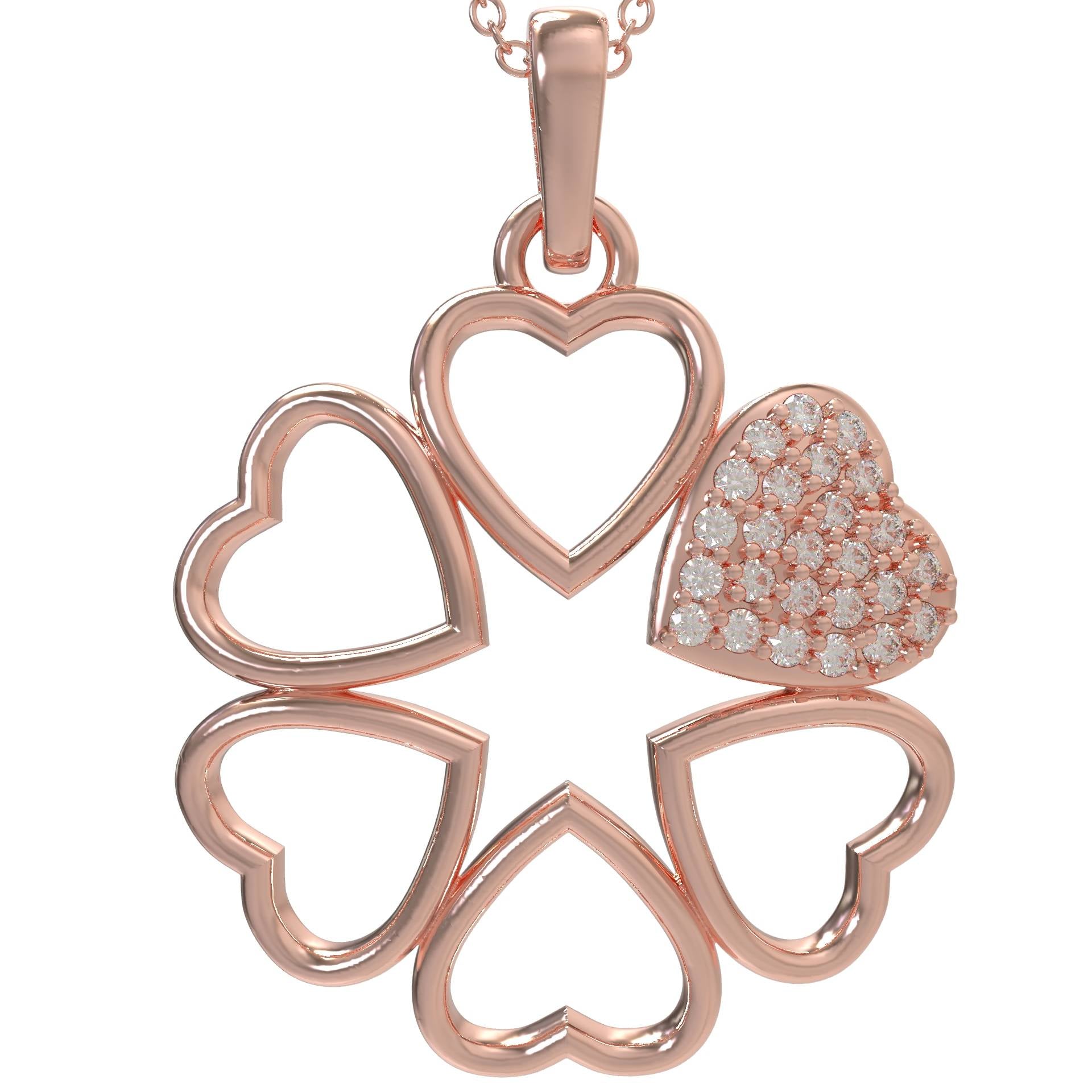 Six Heart Pendant Necklace – Romantic Jewelry Gift