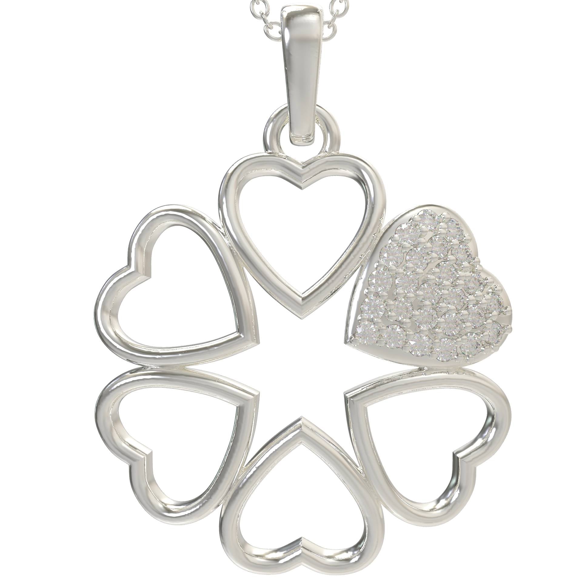 Six Heart Pendant Necklace – Romantic Jewelry Gift