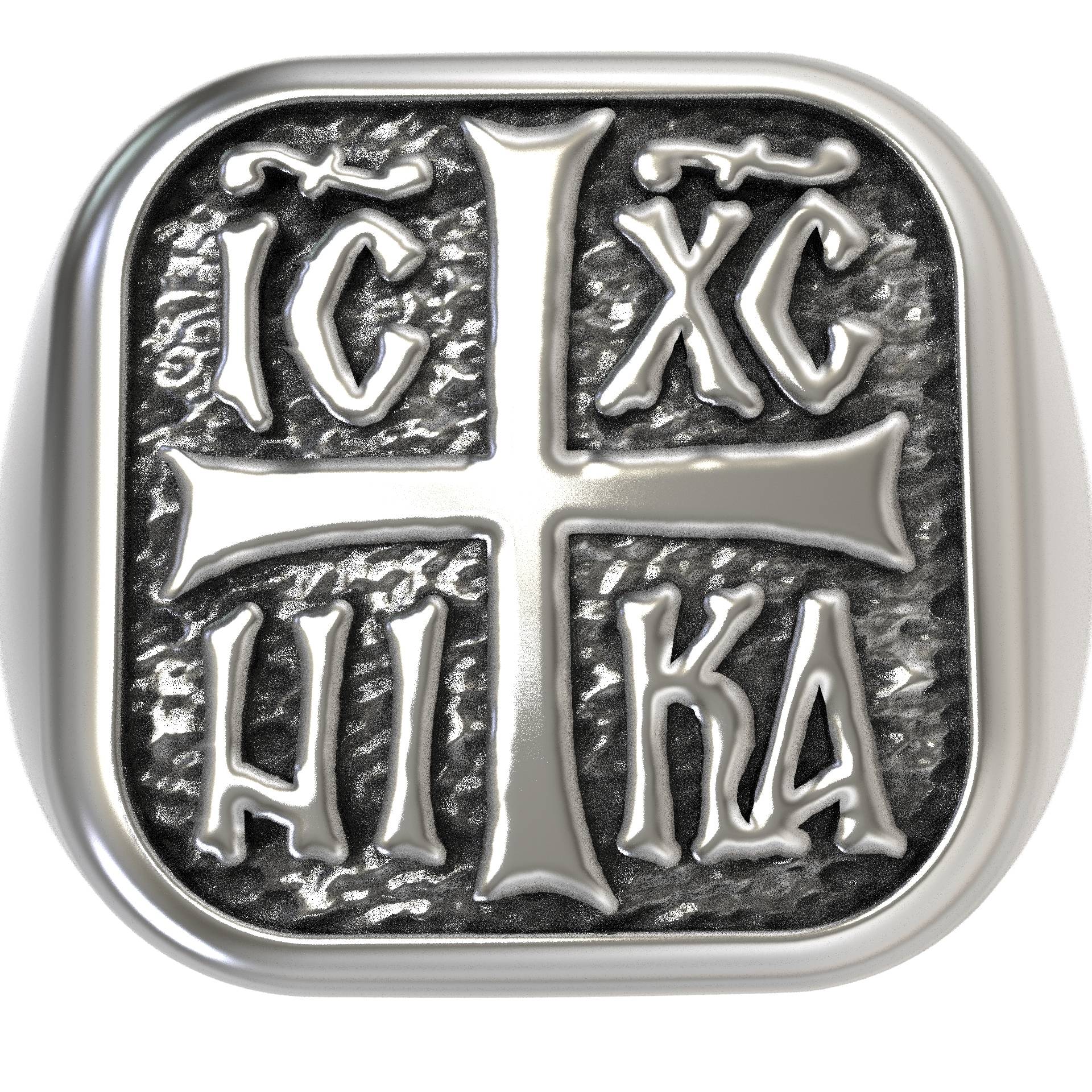 Christian Gift Ic Xc Nika Cross Signet Religious Ring