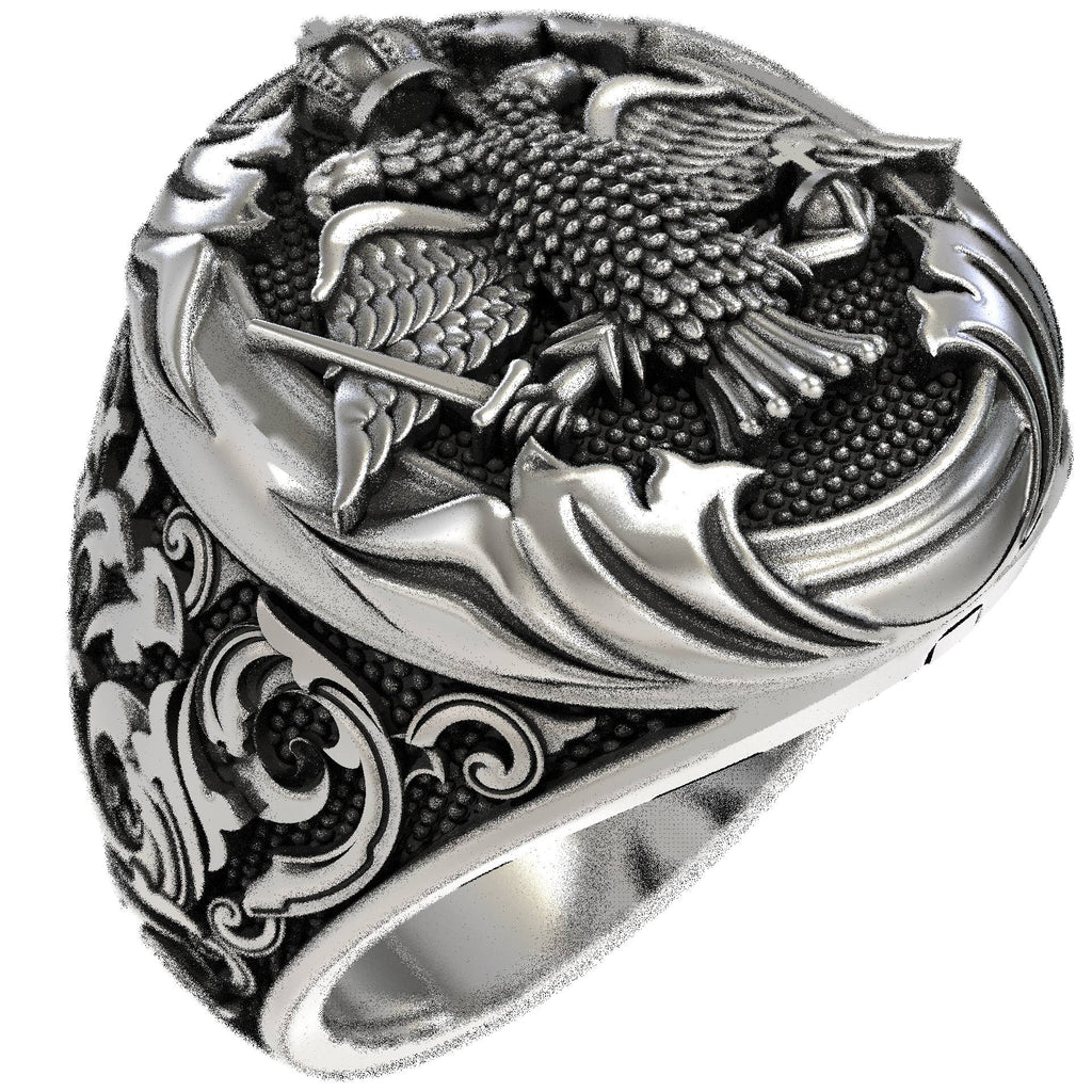 Luxury Signet Ring Byzantine Double-Headed Eagle