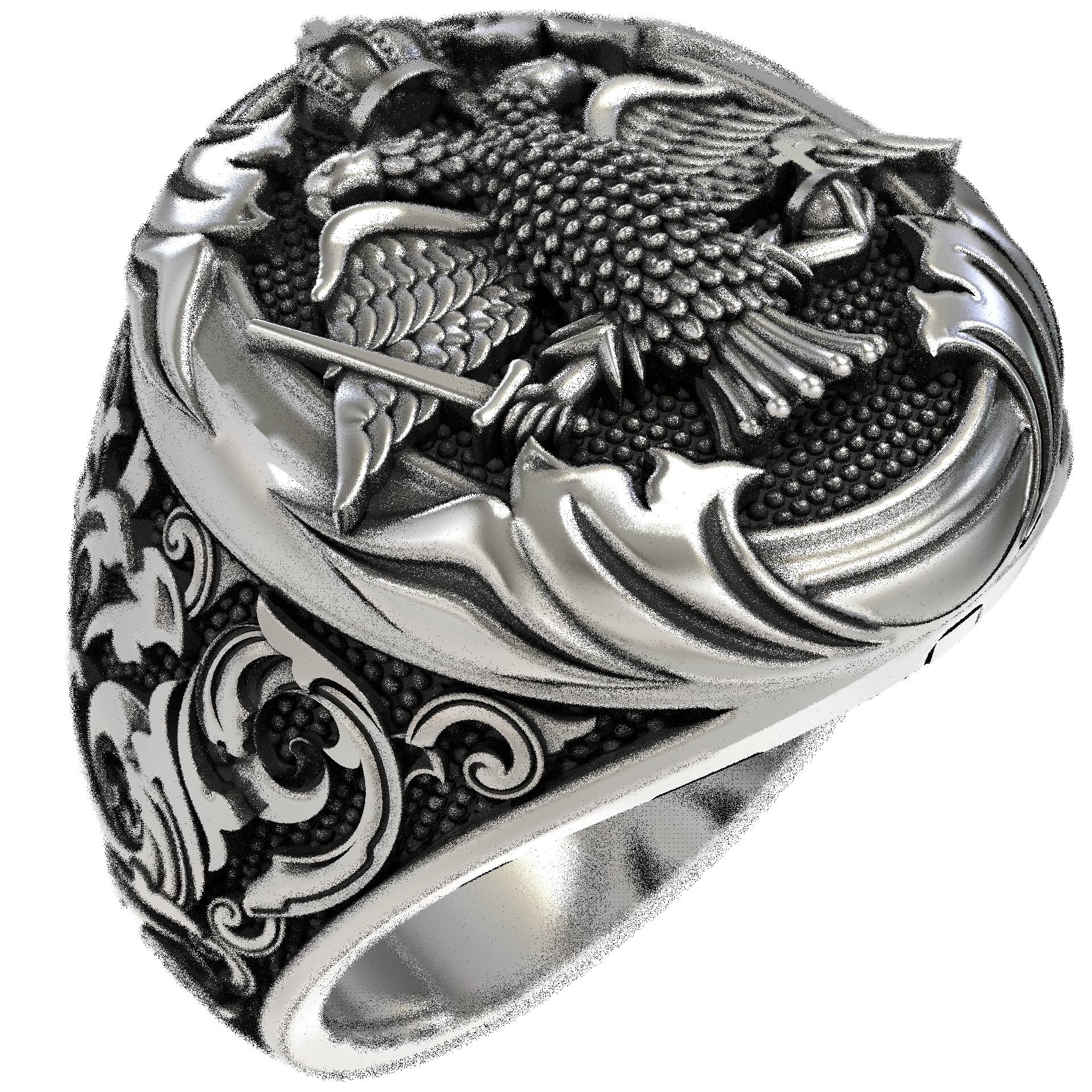 Luxury Signet Ring Byzantine Double-Headed Eagle