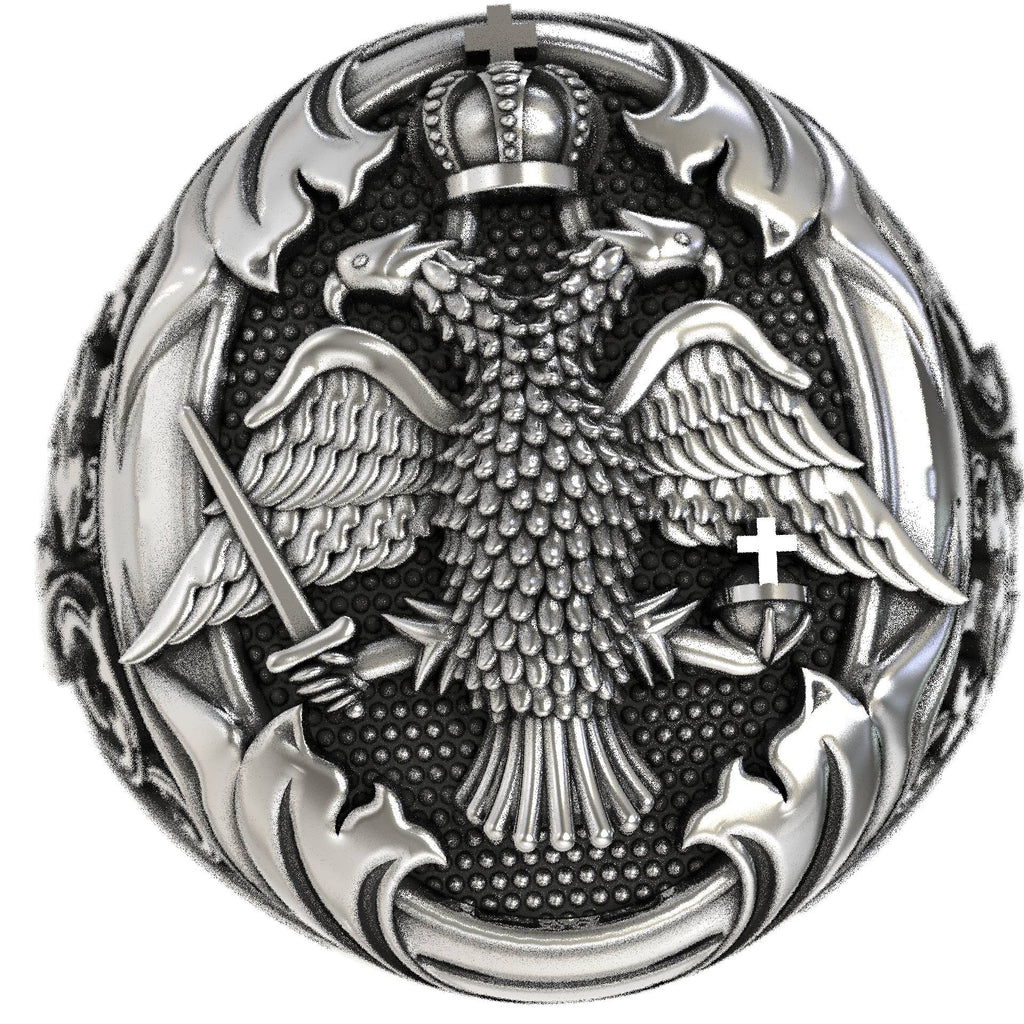 Luxury Signet Ring Byzantine Double-Headed Eagle