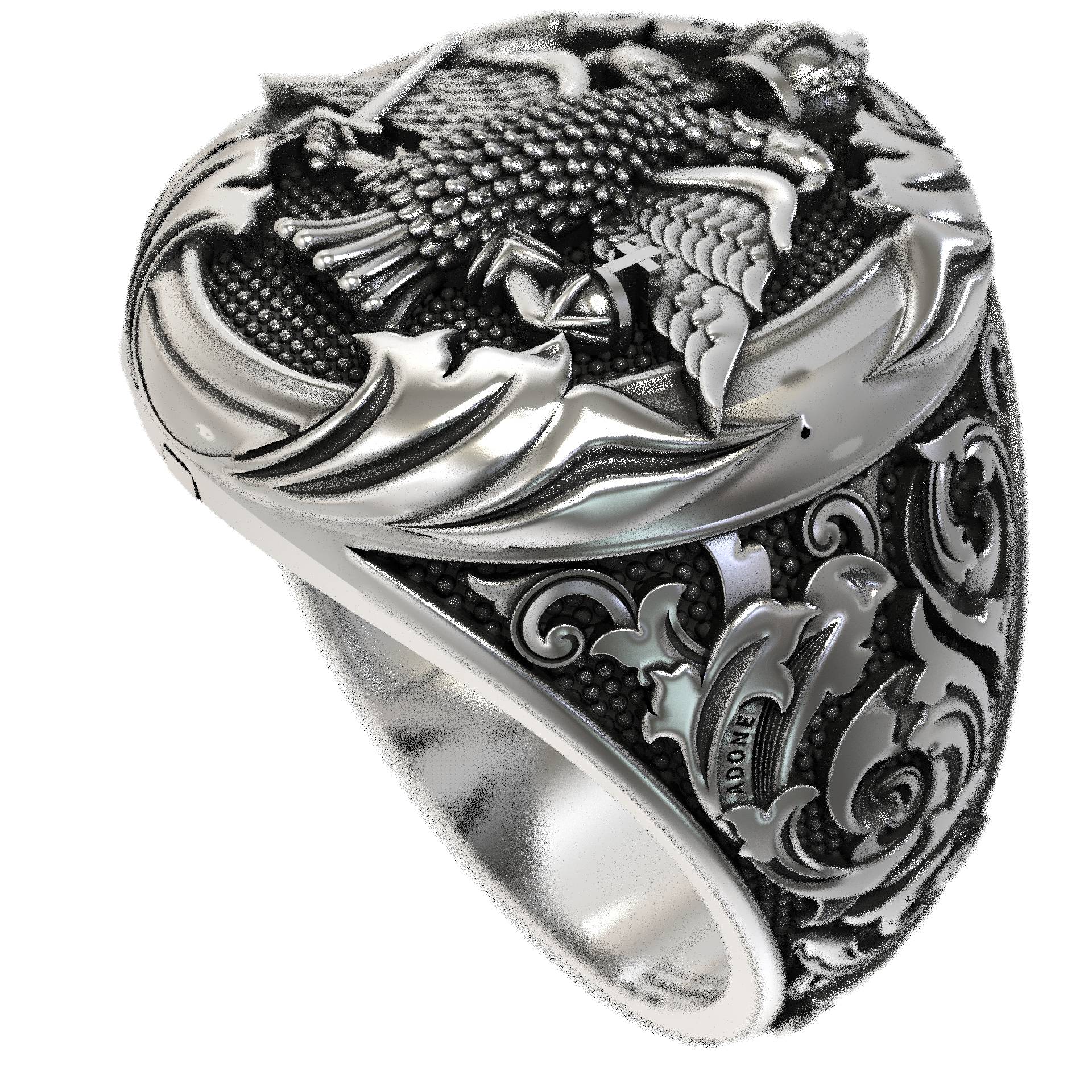 Luxury Signet Ring Byzantine Double-Headed Eagle