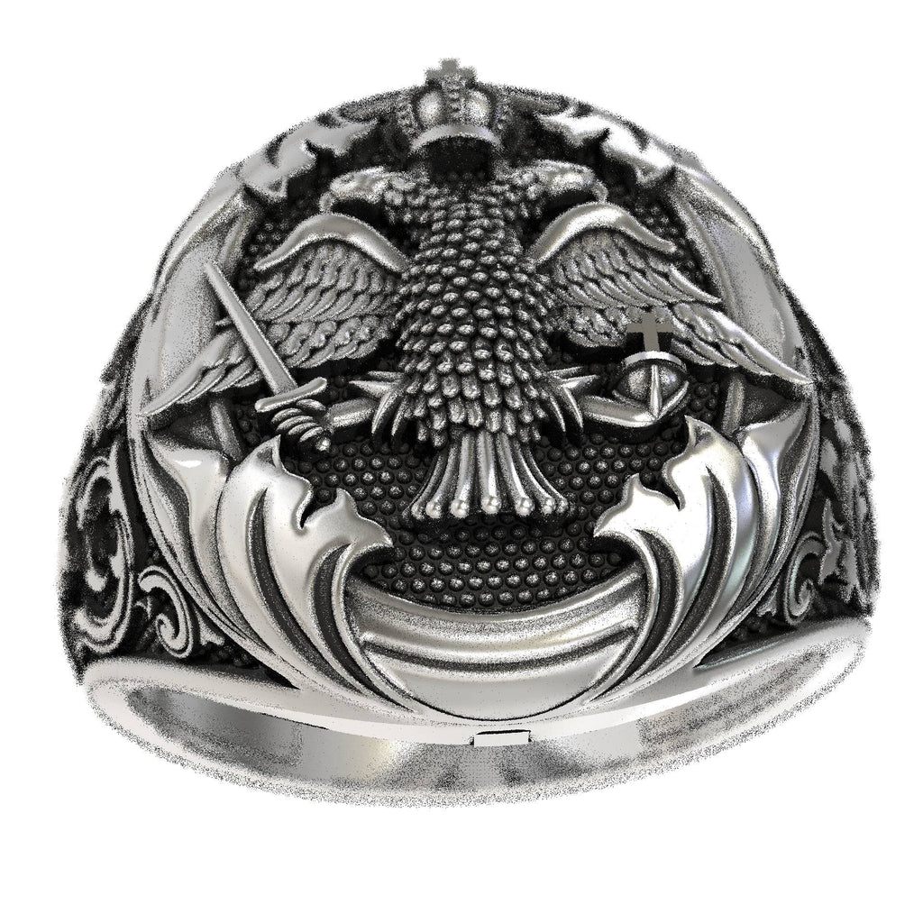 Luxury Signet Ring Byzantine Double-Headed Eagle