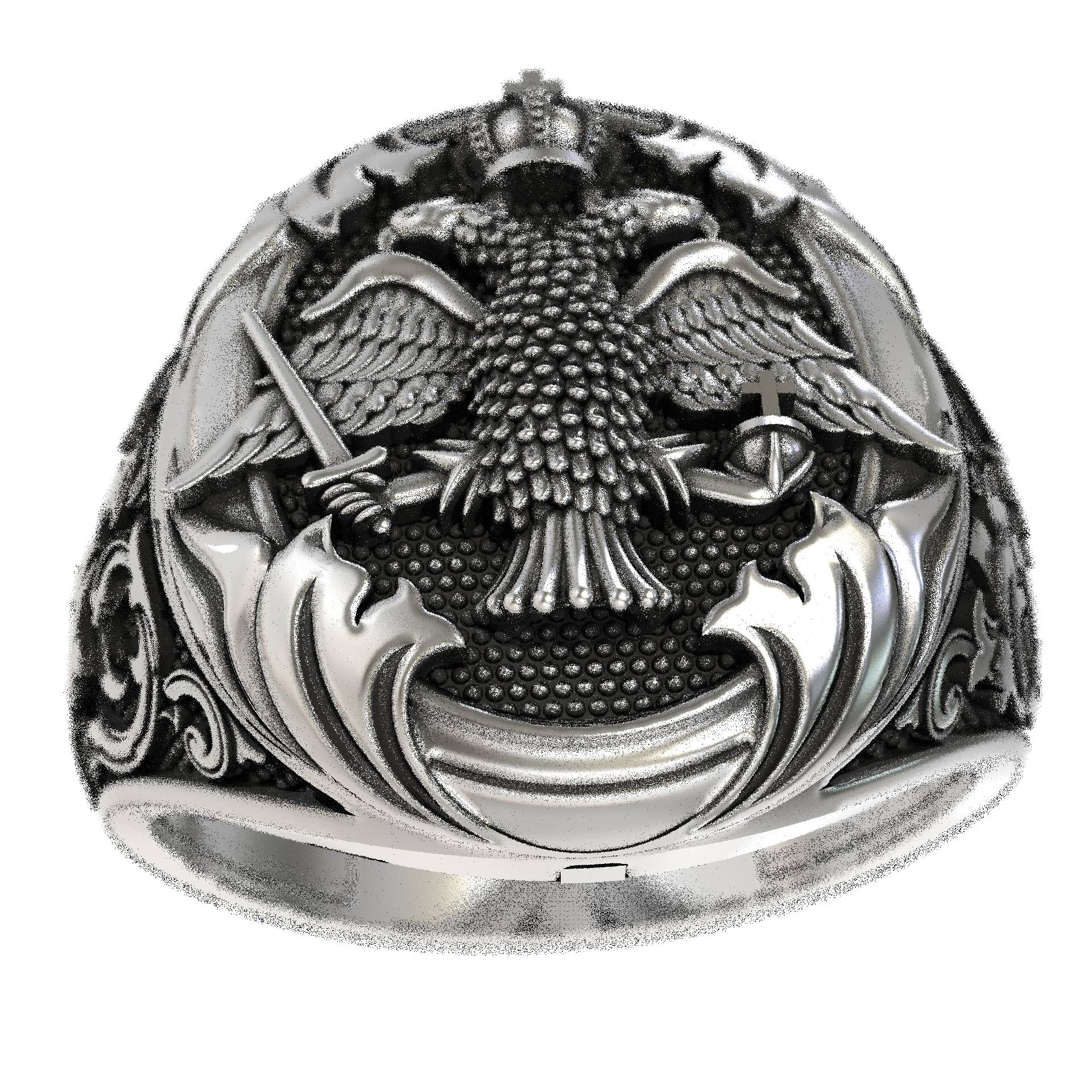 Luxury Signet Ring Byzantine Double-Headed Eagle