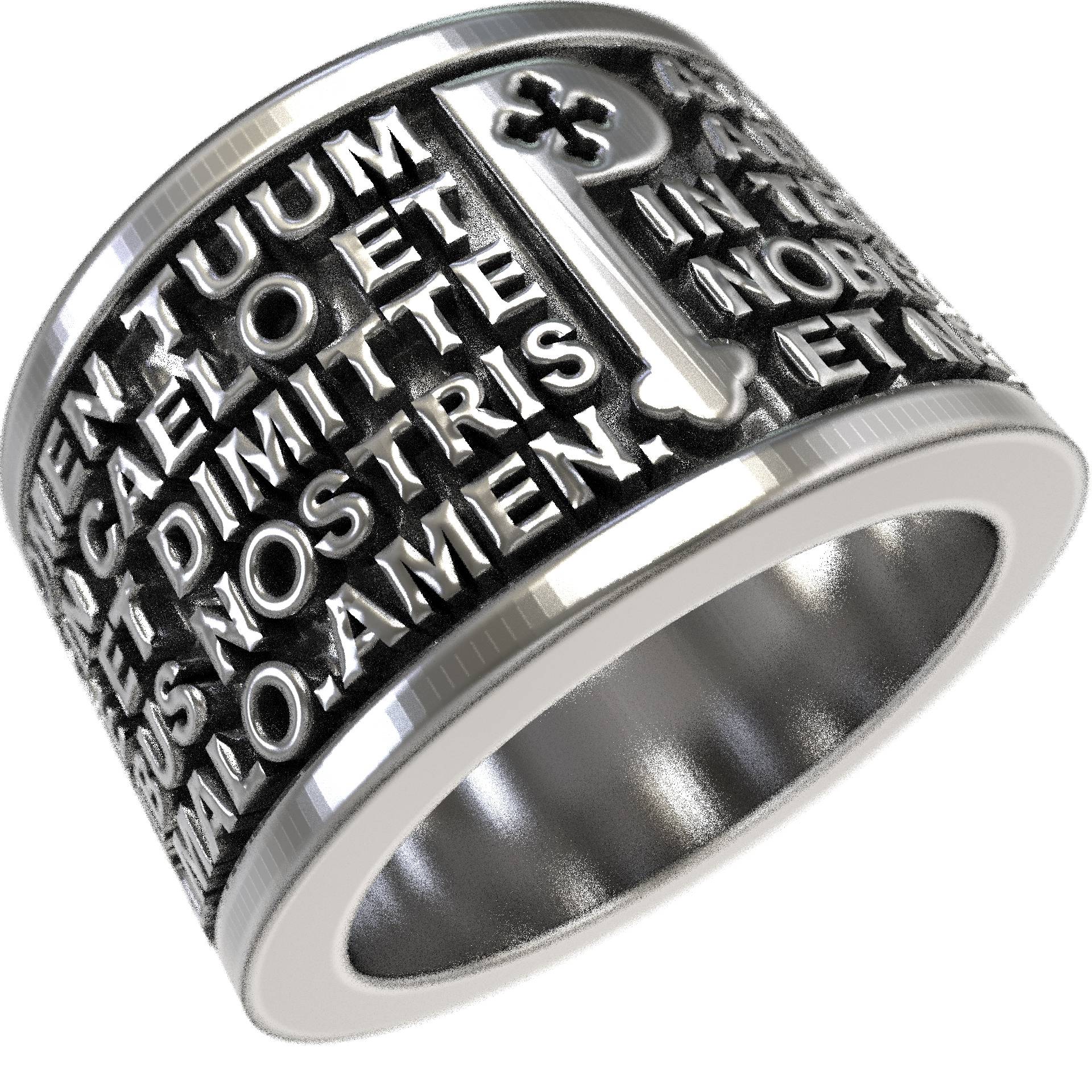 Catholic Christian Gift Ring Padre Nuestro