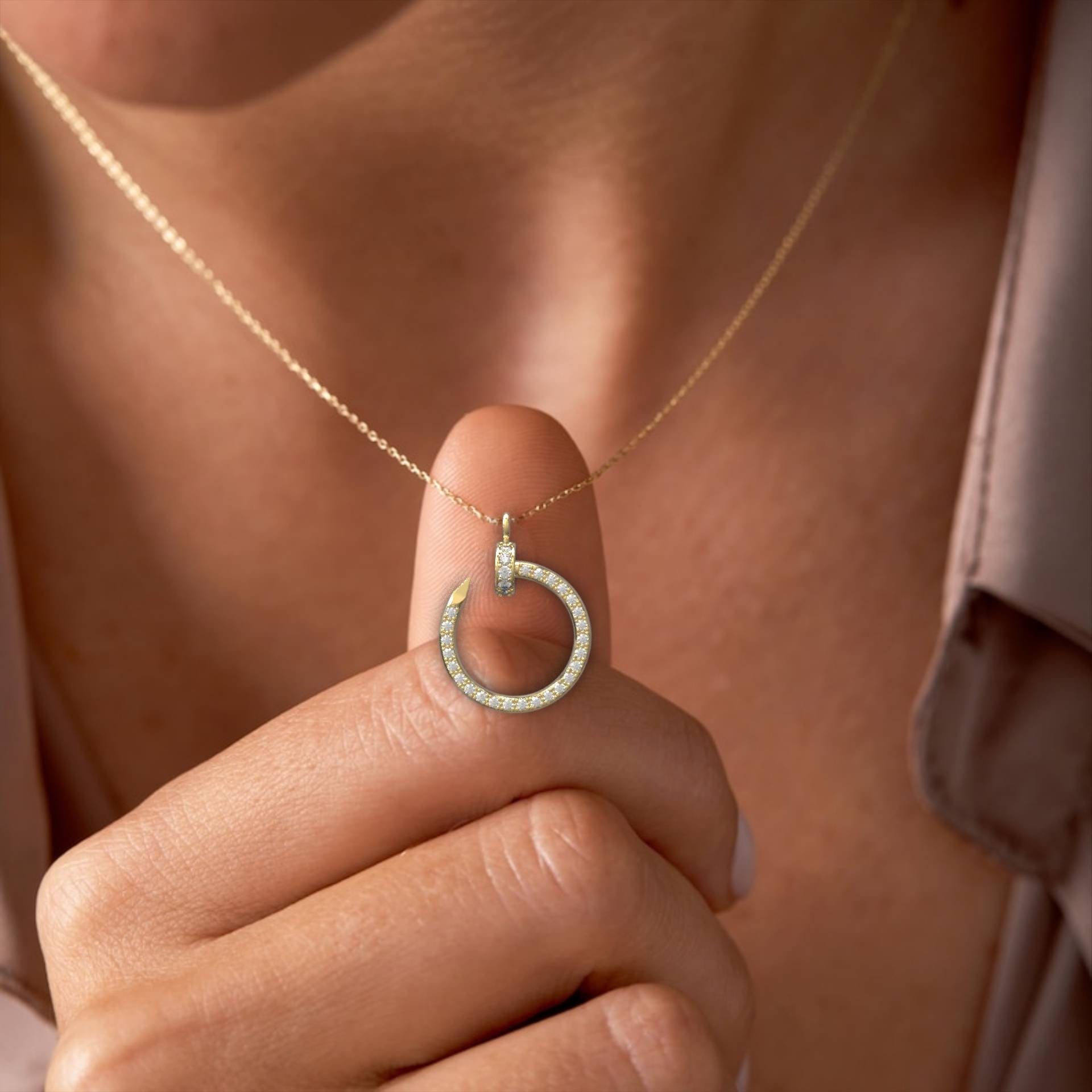 Dazzling Eternity Circle Pendant Necklace