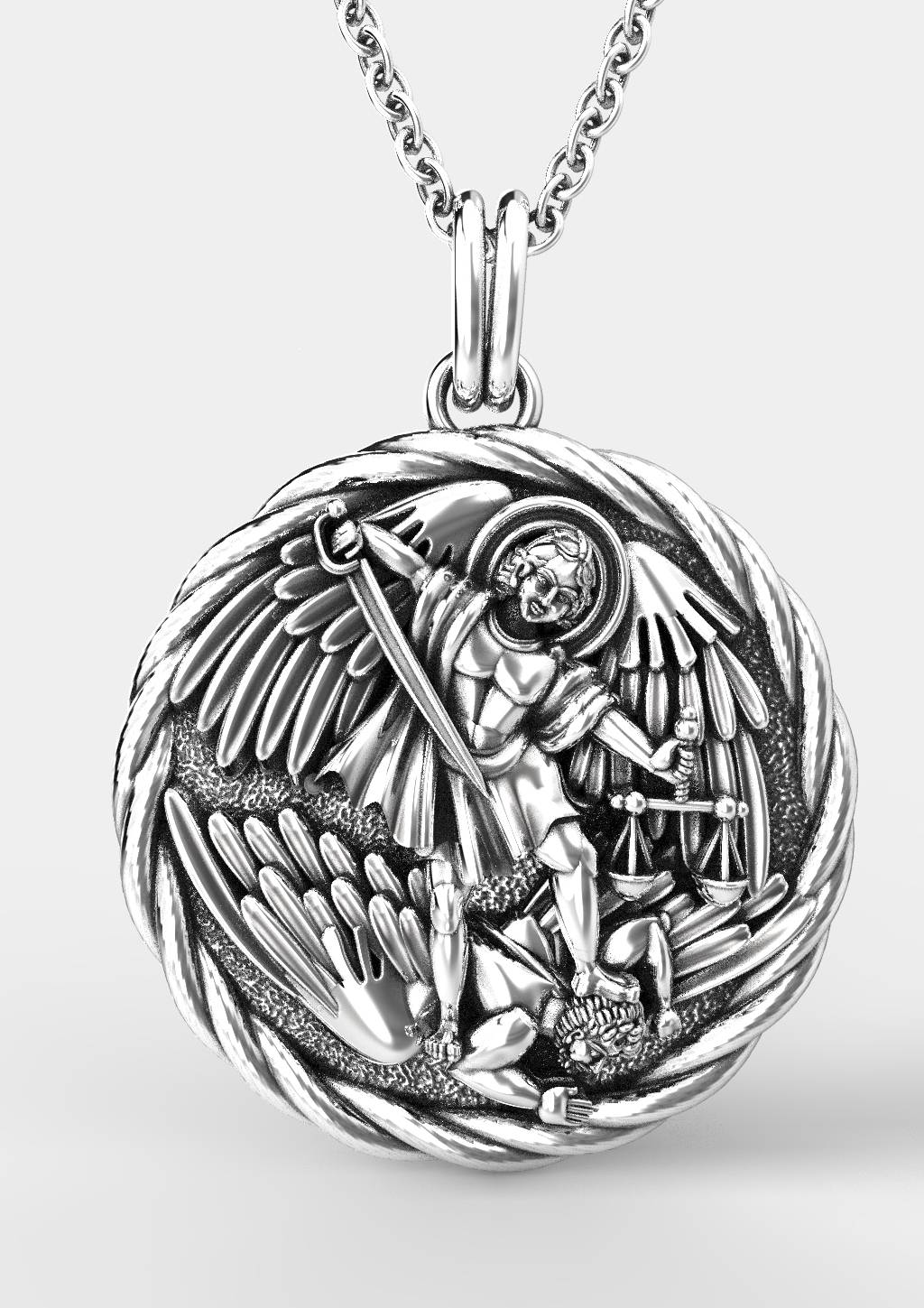 Christian Archangel Michael Pendant Necklace