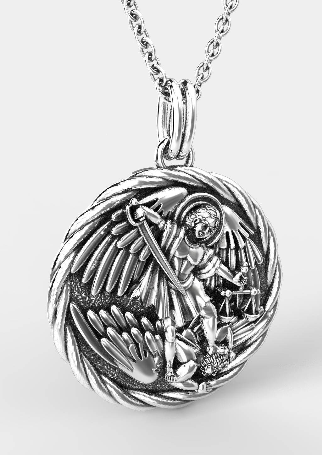 Christian Archangel Michael Pendant Necklace