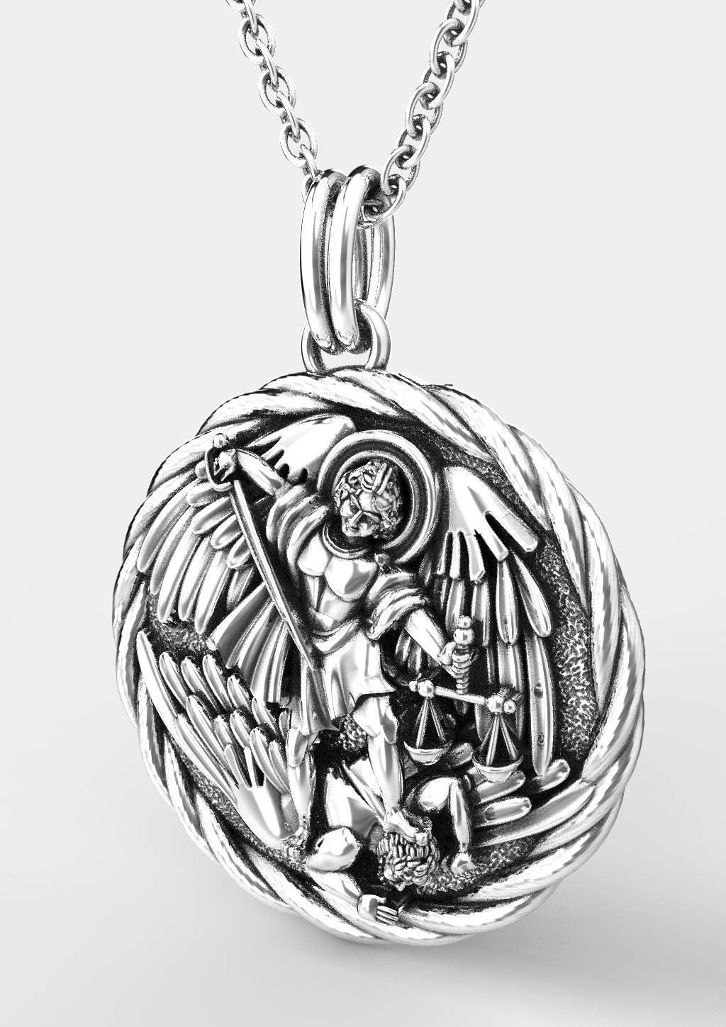 Christian Archangel Michael Pendant Necklace