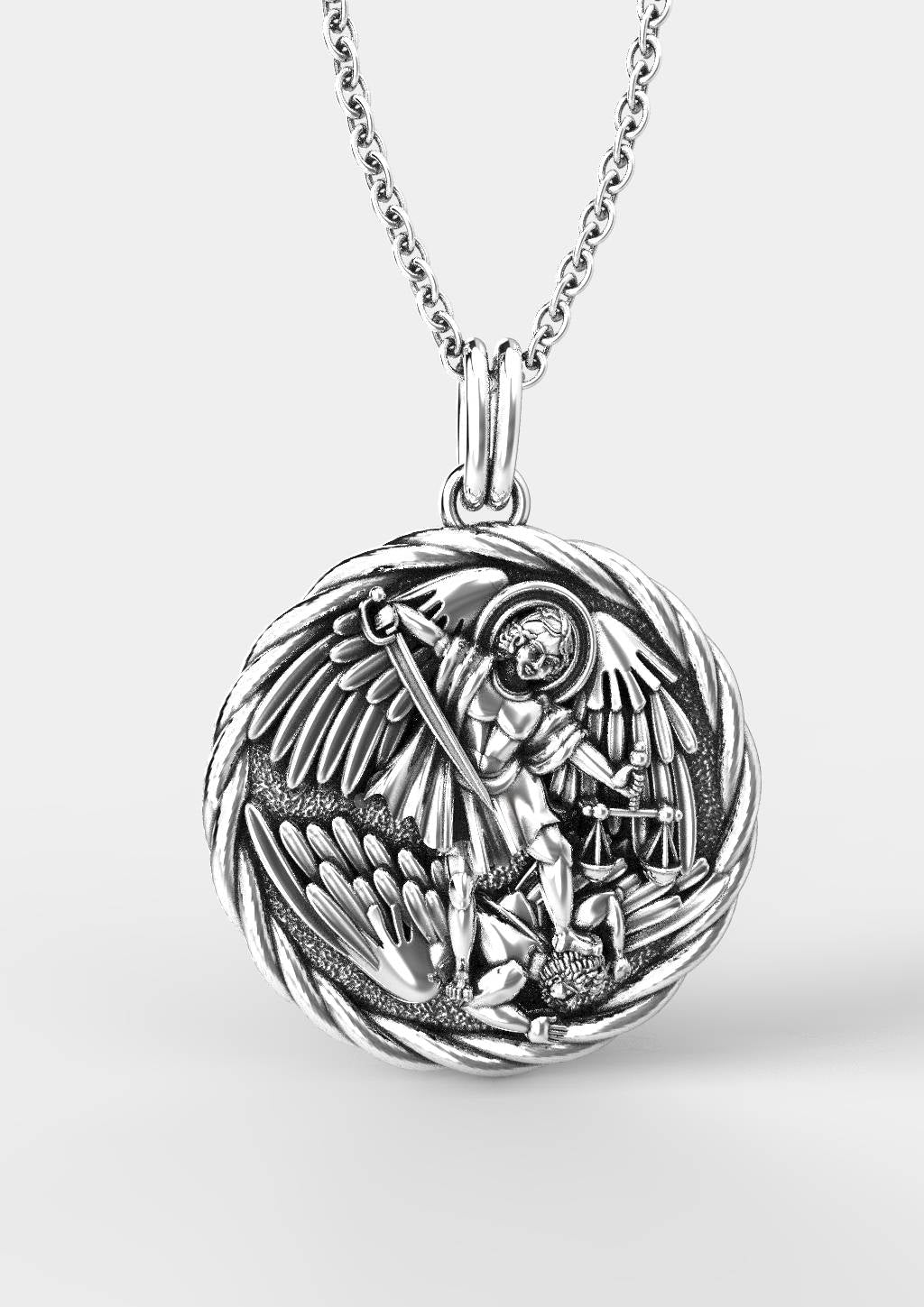 Christian Archangel Michael Pendant Necklace