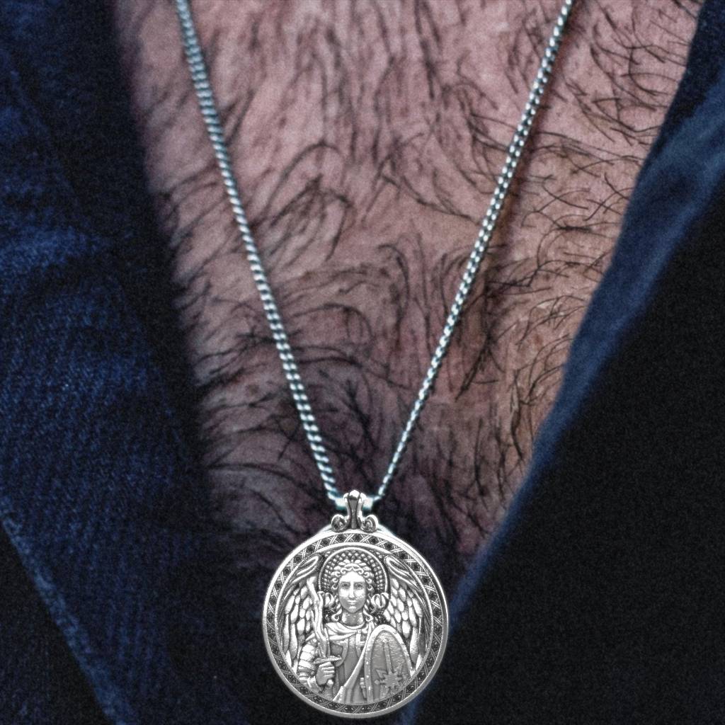 Sacred Sentinel Archangel Michael Necklace