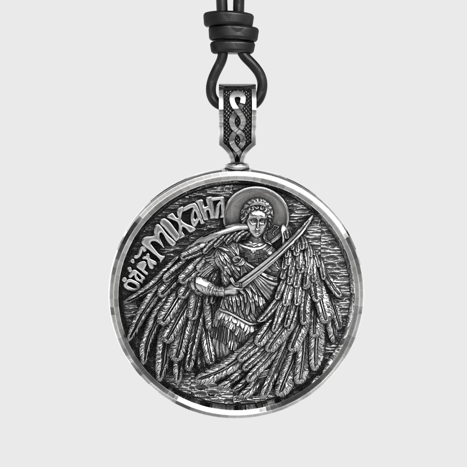 Vintage Style Saint Michael Defender Pendant 925 Silver