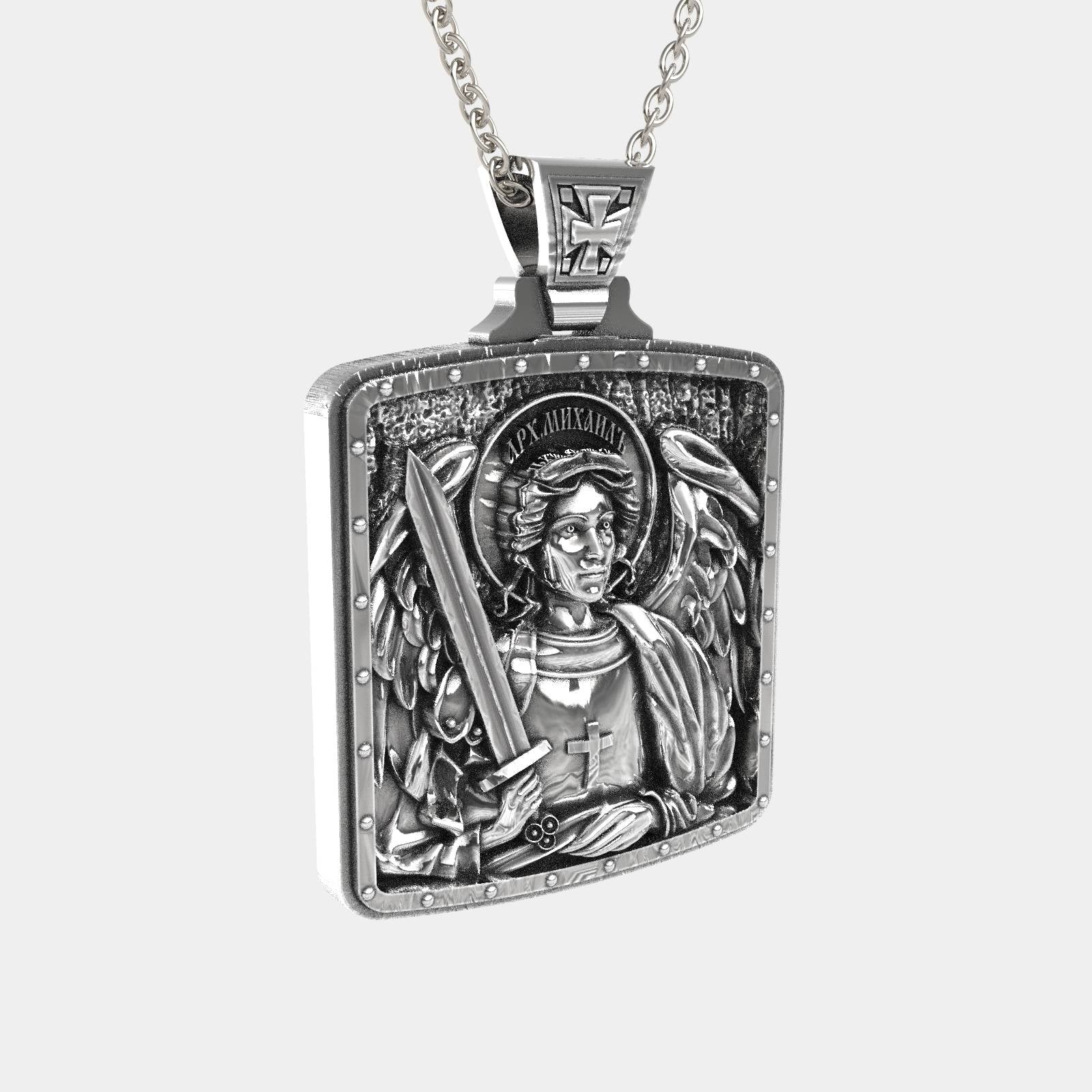 Guardian Angel Michael Pendant Necklace