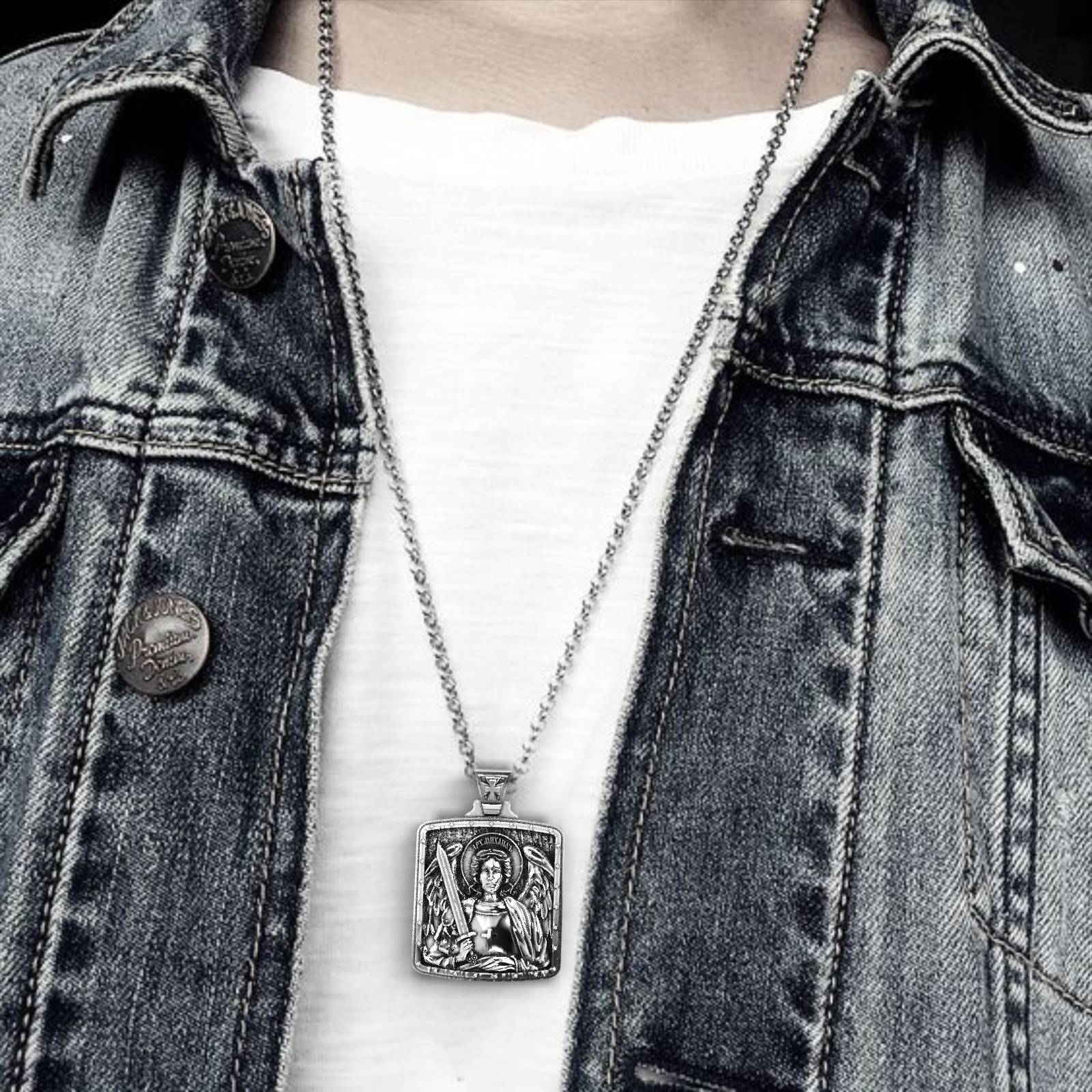 Guardian Angel Michael Pendant Necklace