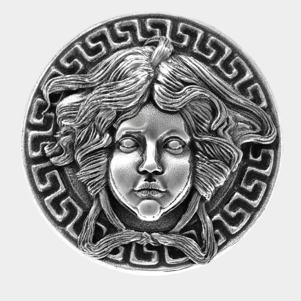 Greek Medusa 925 Silver Ring - Handcrafted Elegance