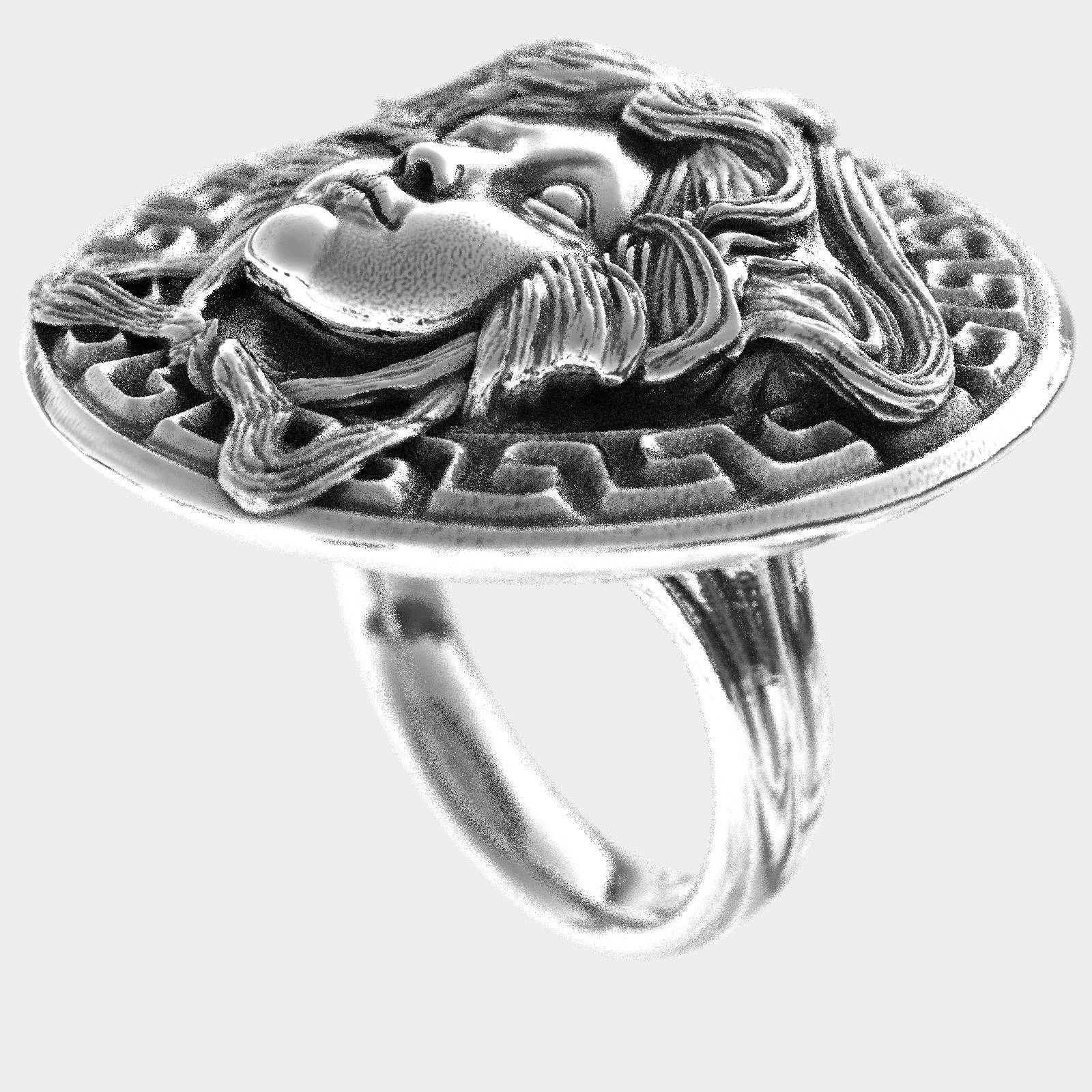 Greek Medusa 925 Silver Ring - Handcrafted Elegance